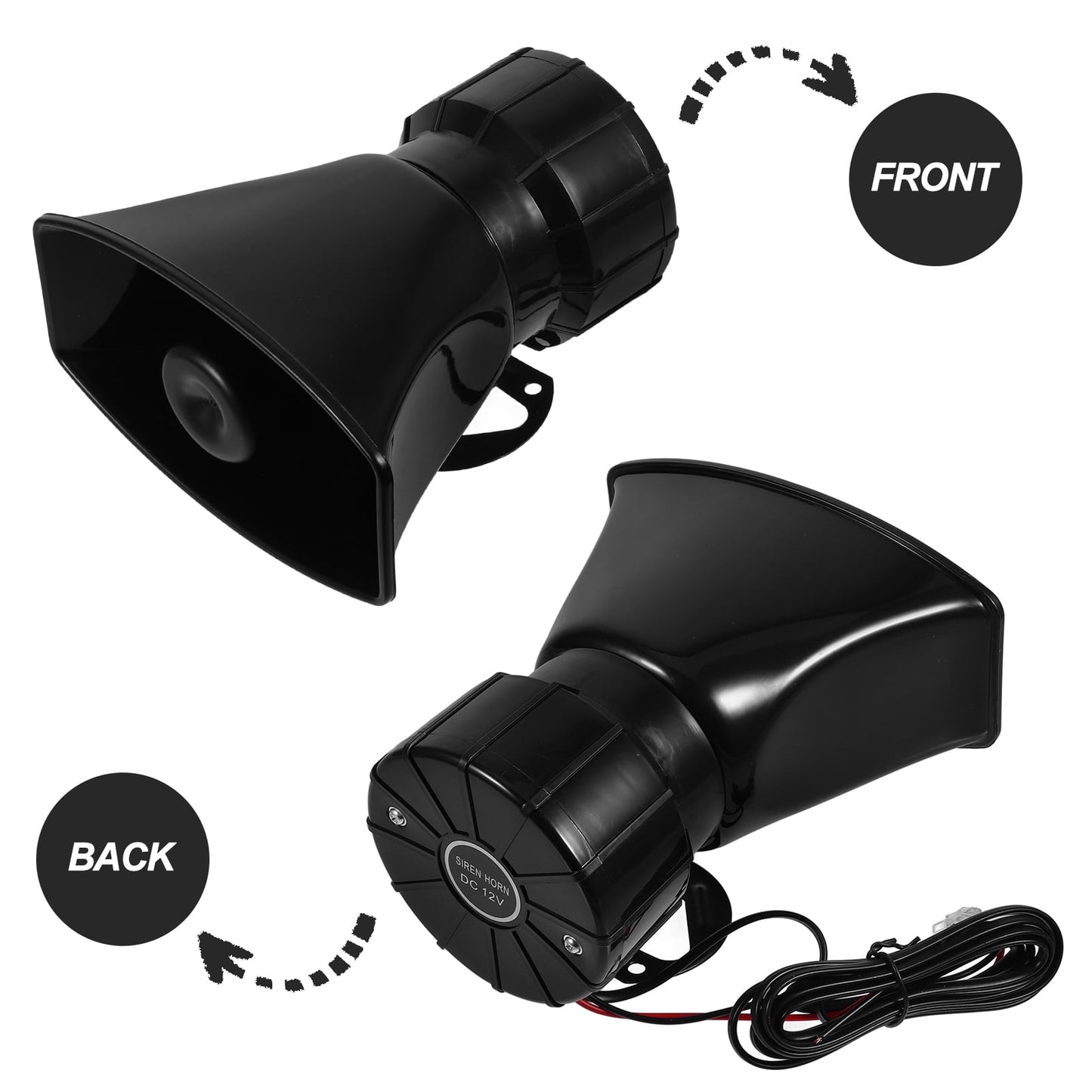 SWETRACE Horn Sounds Maker With 7 Sounds Black 1Pcs 7 Sounds Black