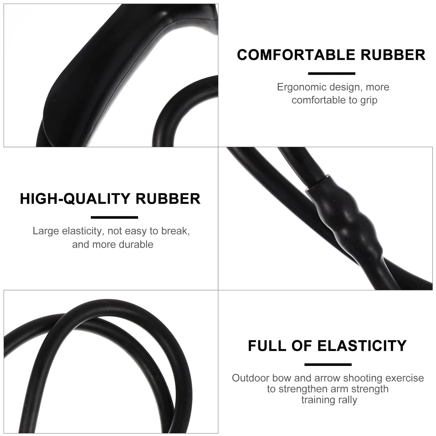 SWETRACE Resistance Bow Trainer Archery Band Rubber Black 1 Bow Training Equipment
