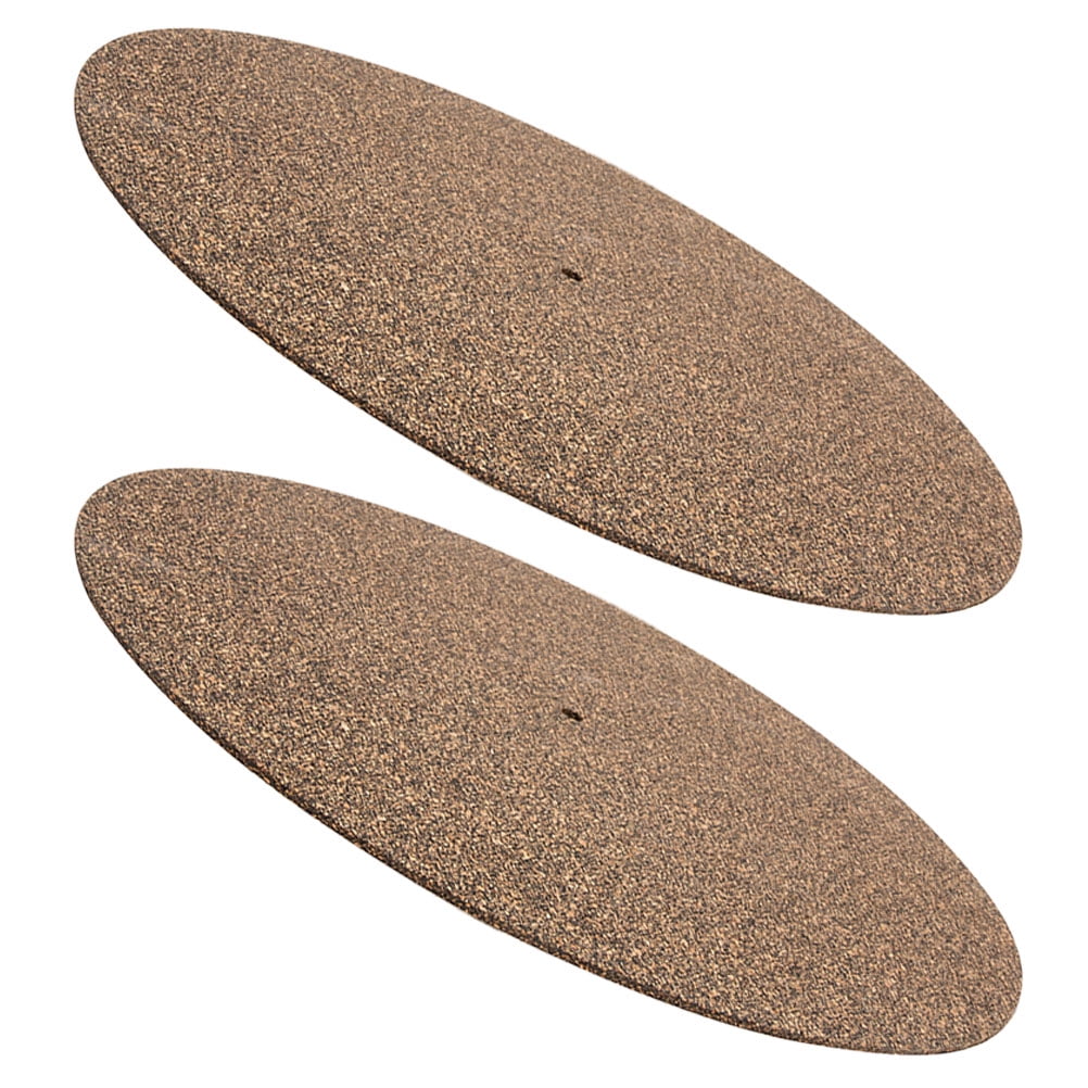 Ortofally 2Pcs Turntable Mat Cork Turntable Mat Cork Non-Slip Anti-Static Cork Mats Music Supply 29.70X29.70X0.10CM Brown