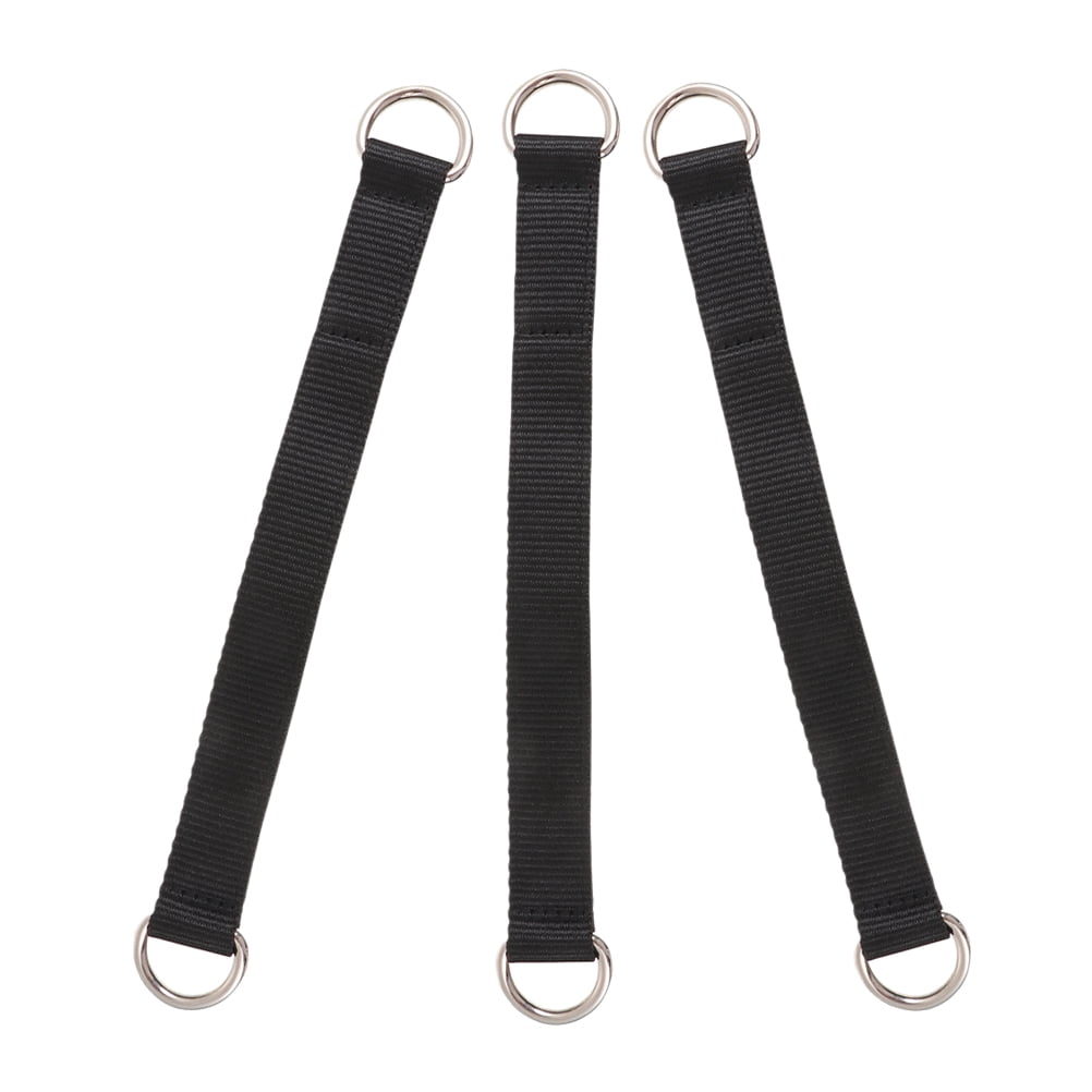 Worgeous 3 Pcs Fitness Horizontal Bar Strap Hanging Training Belt Pull Ups Black