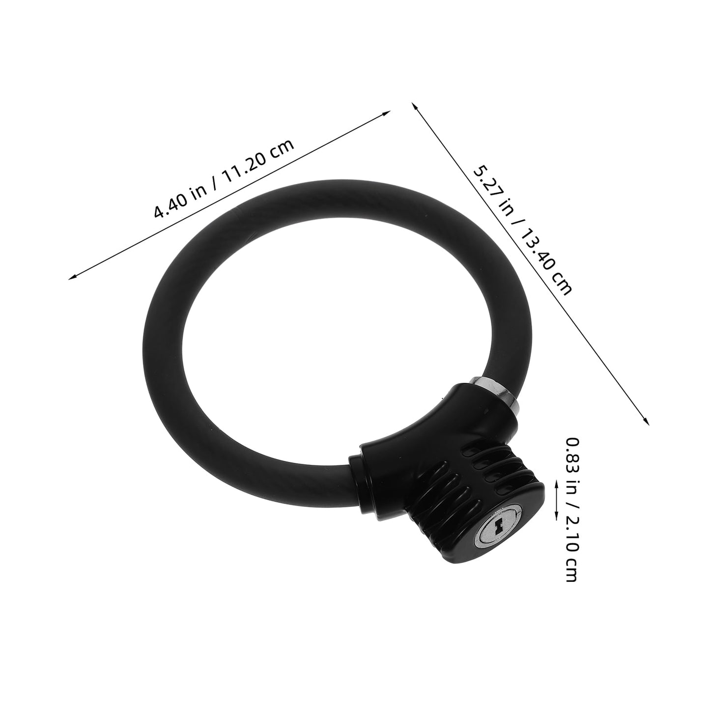SWETRACE High-Security Bike Lock PVC Cycle Lock Black 1Set