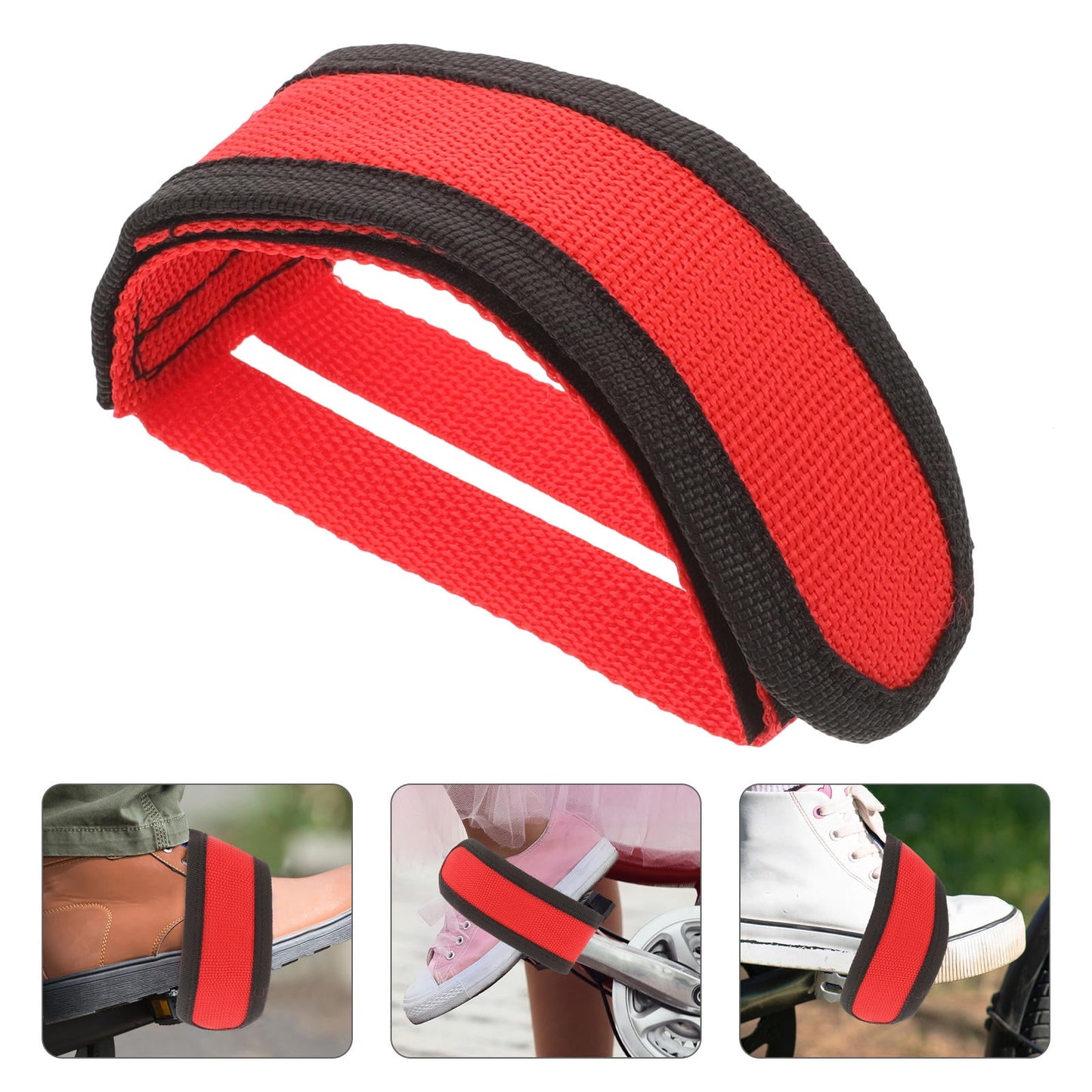 SWETRACE Adjustable Bike Pedals Straps for Cycling Foot Type 2Pcs