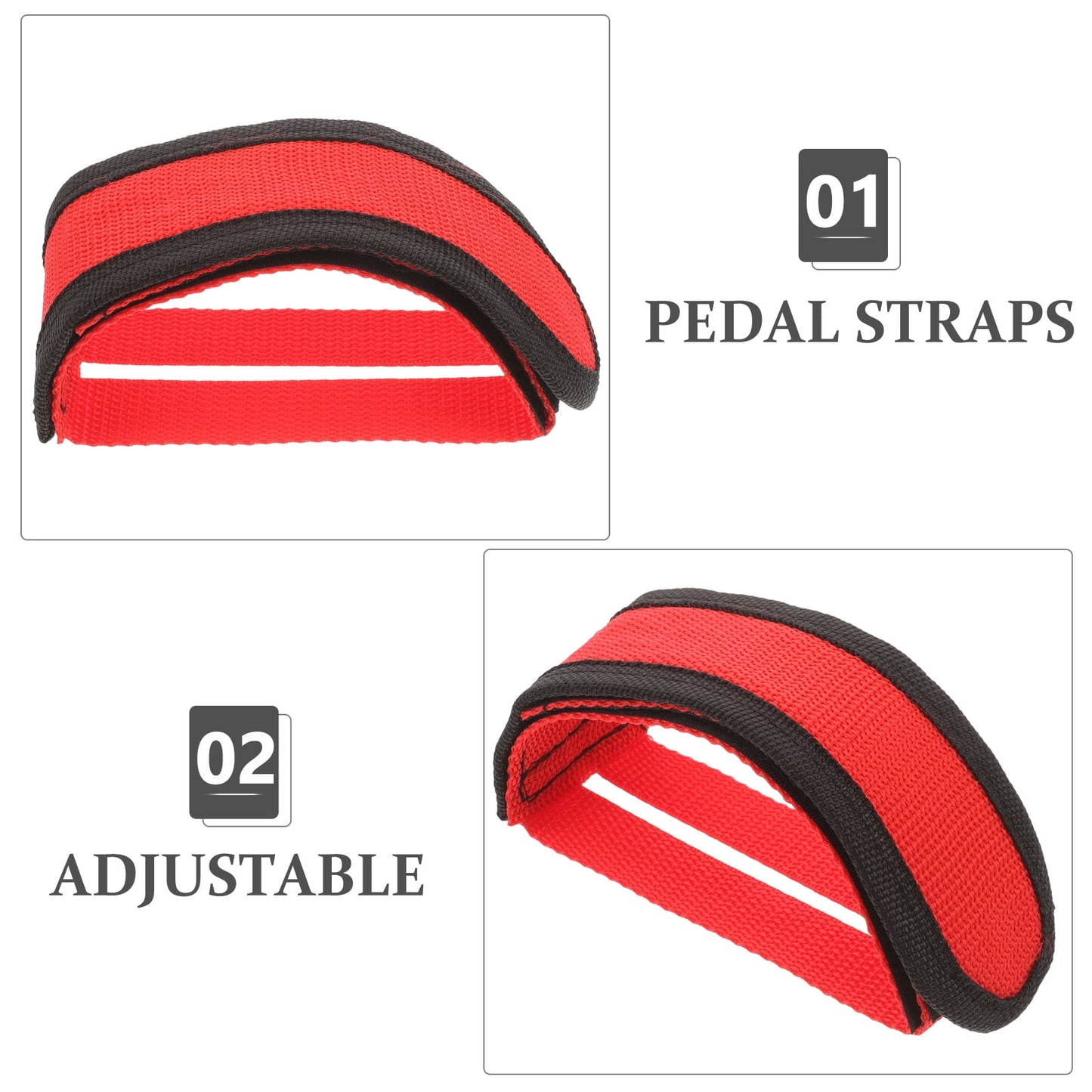 SWETRACE Adjustable Bike Pedals Straps for Cycling Foot Type 2Pcs
