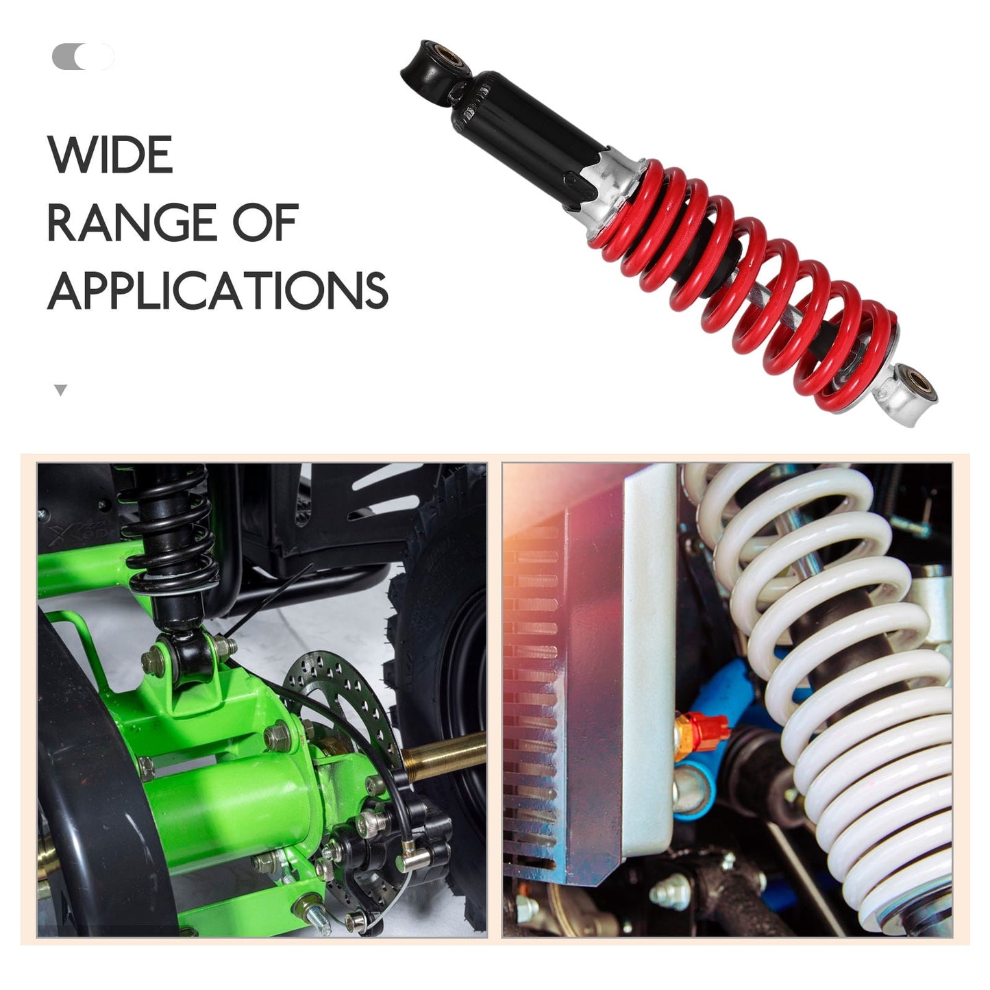 Worgeous Suspension Spring Shock Absorber Motorbike Absorbers Red