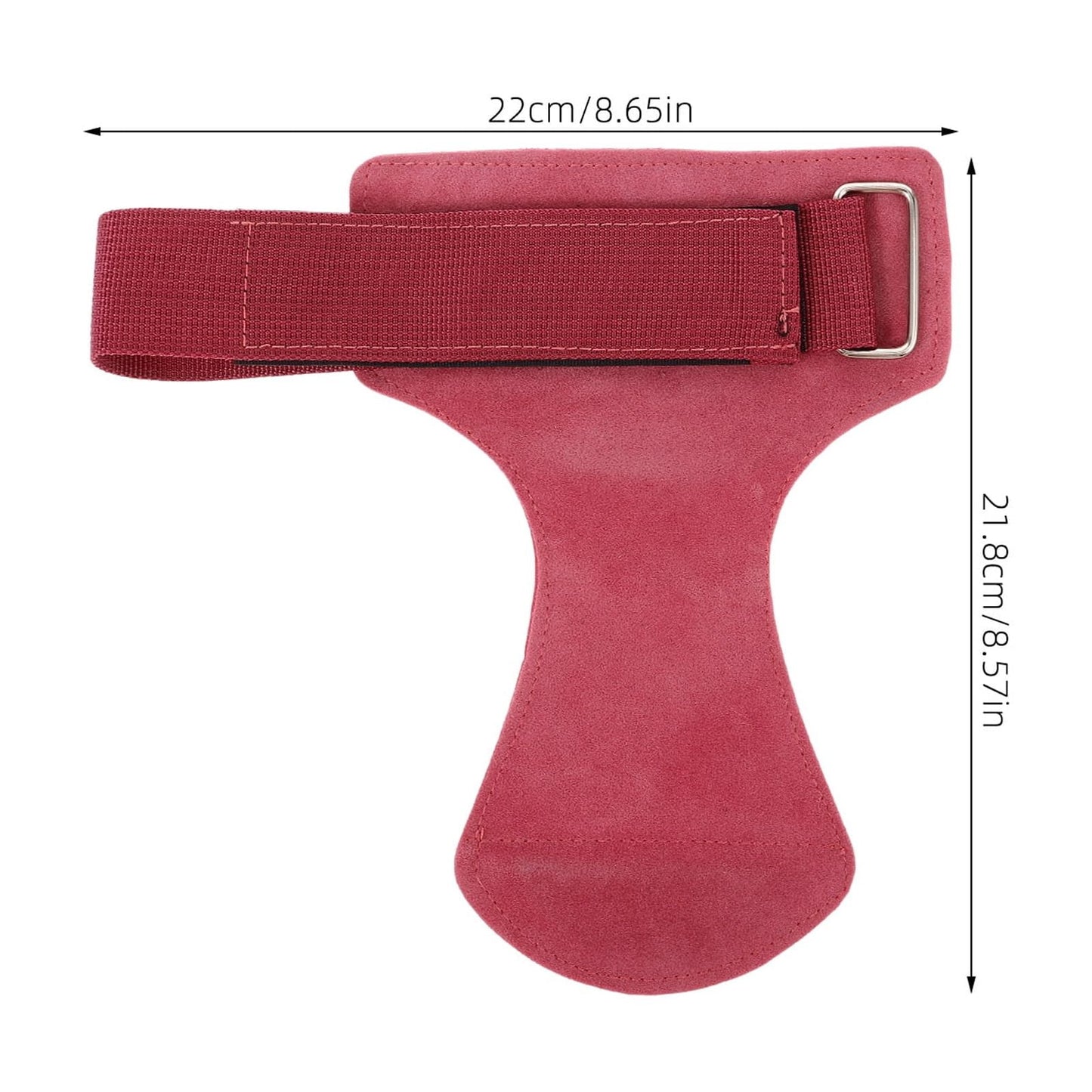 SWETRACE Gym Equipment Wrist Wraps Grip Enhancement Rosy 1Set PU 8.7x8.6x0.4in