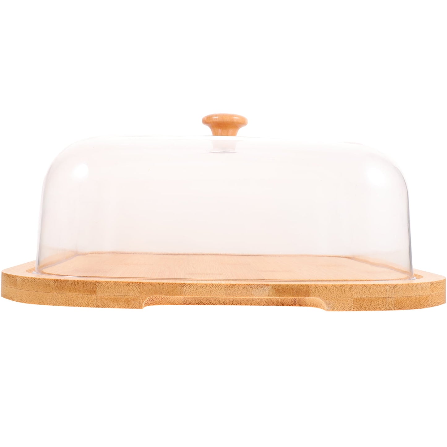 SWETRACE Bamboo Cake Serving Set Food Cover With Elegant Design For Set 10.2X10.2X5.1In