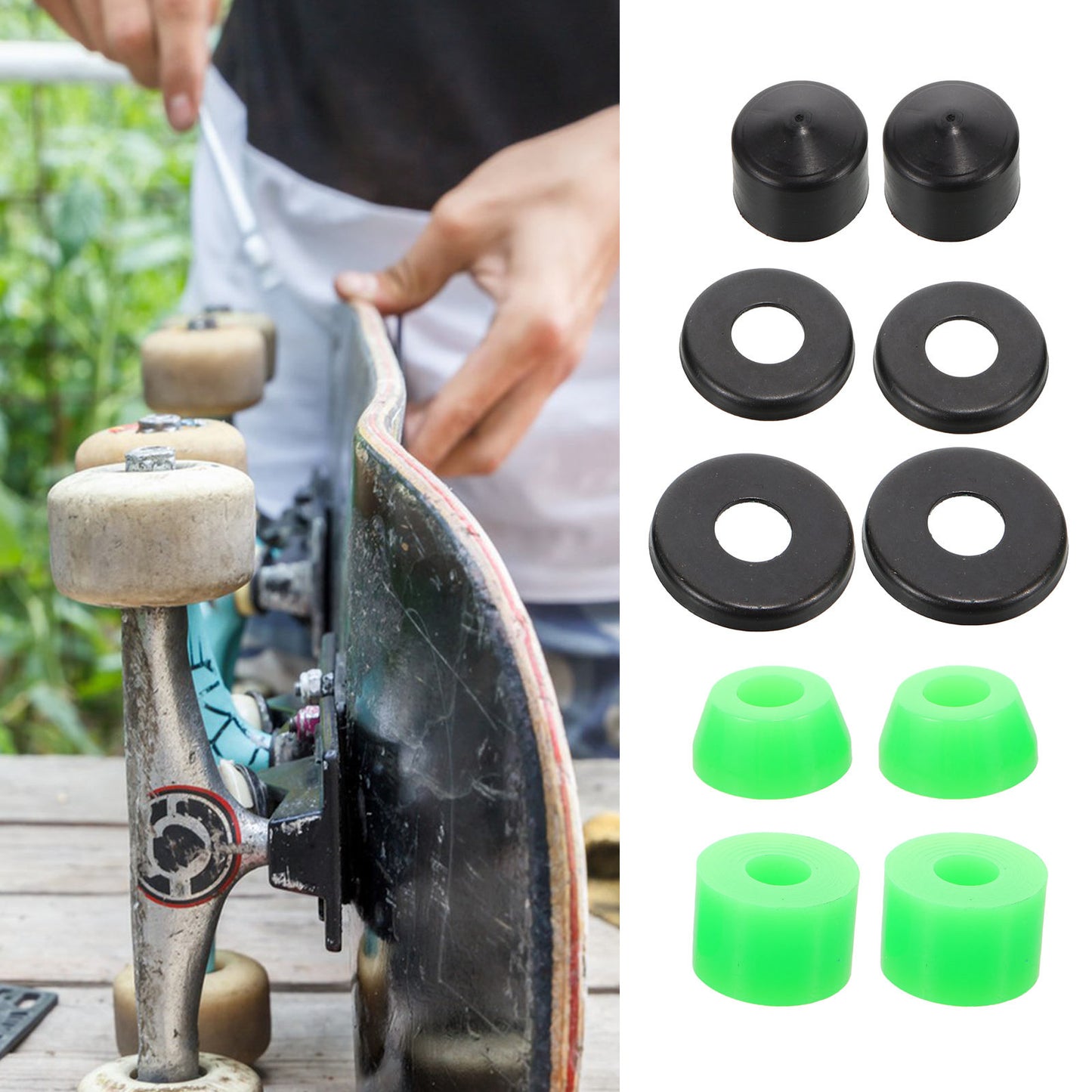 Masteelf Skateboard Hawk Damping Gasket Hardware Long