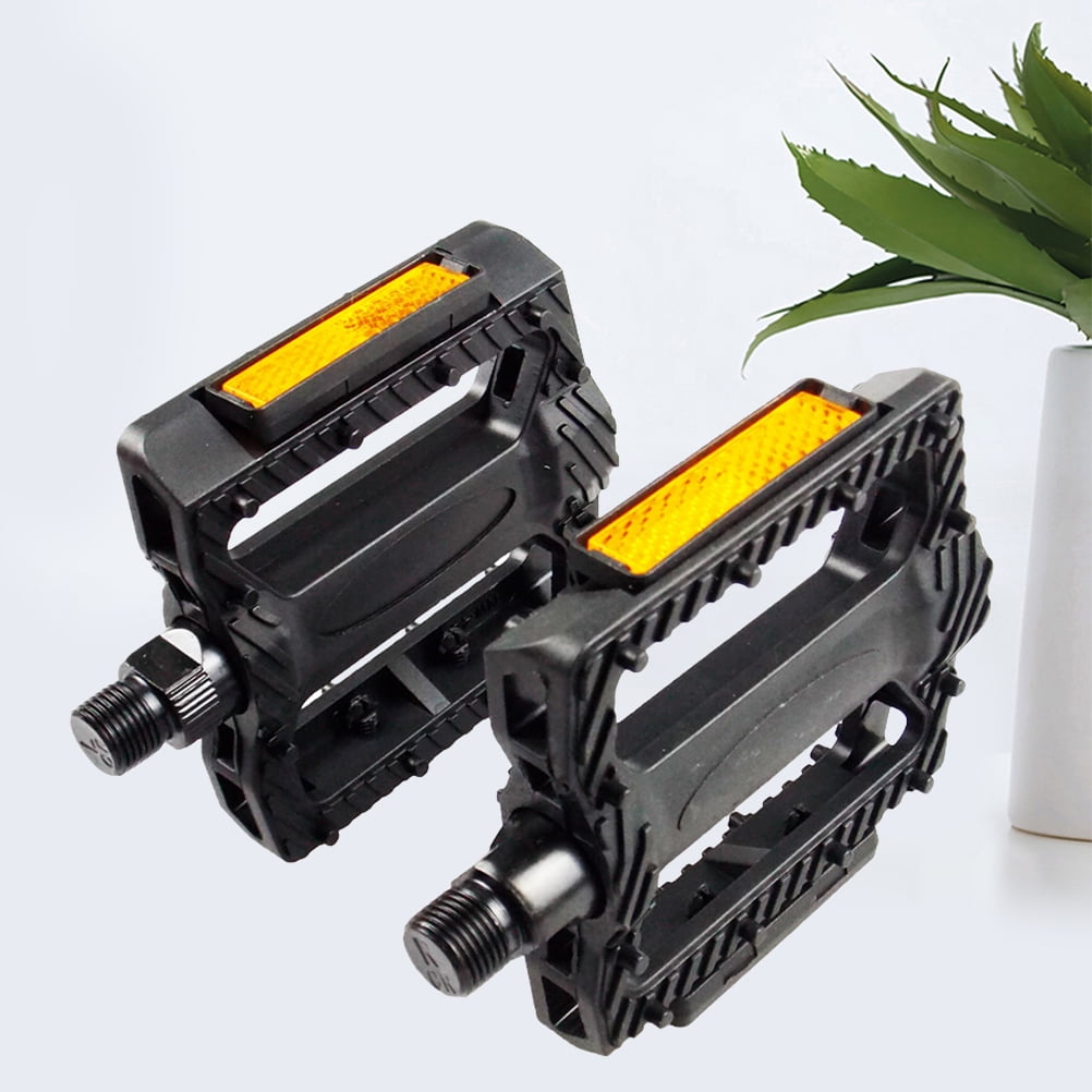 Masteelf 1 Pair of Pedals Anti-slip Plastic Grain Large Treadle Universal Road Bike Pedals