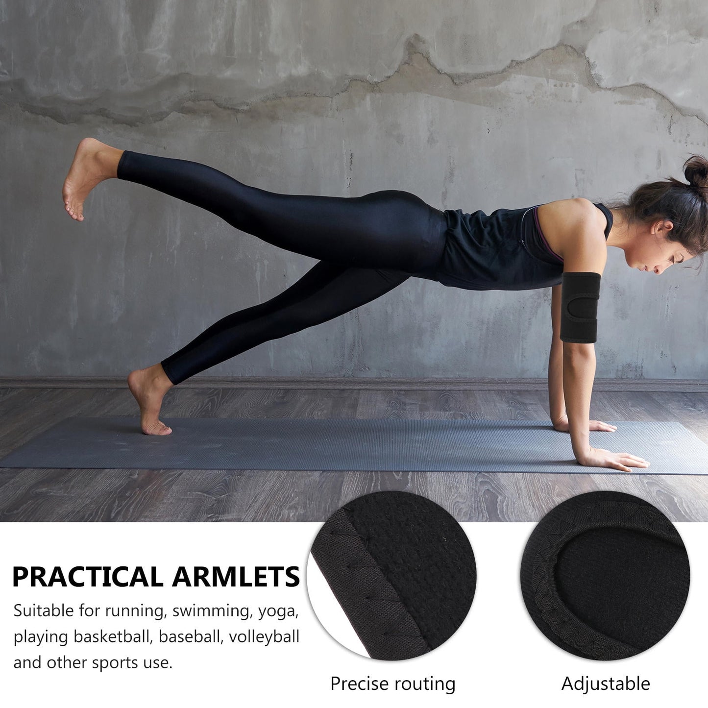 SWETRACE Arm Bands For Workout Simple Rubber 2Set