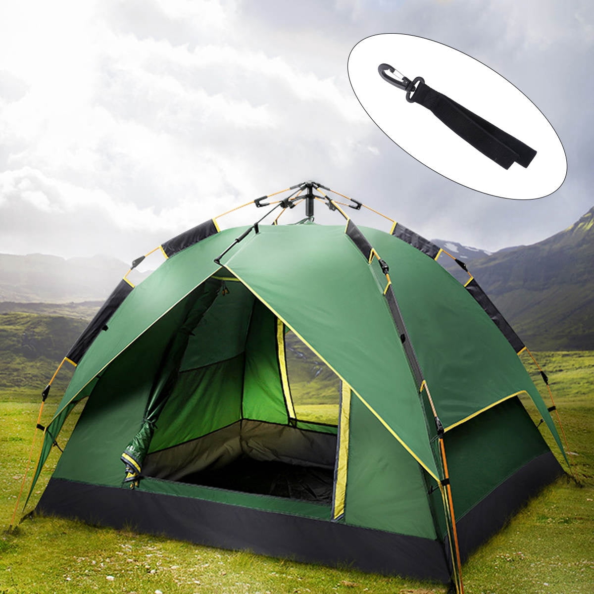 SWETRACE Plastic Hanging Hooks for Tent and Kayak 6.5 x 1.2 x 0.2in