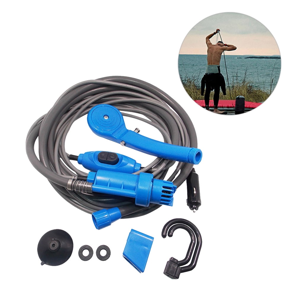 SWETRACE Portable Outdoor Camping Shower Blue 1Set 7.1x3.1x1.6in Plastic