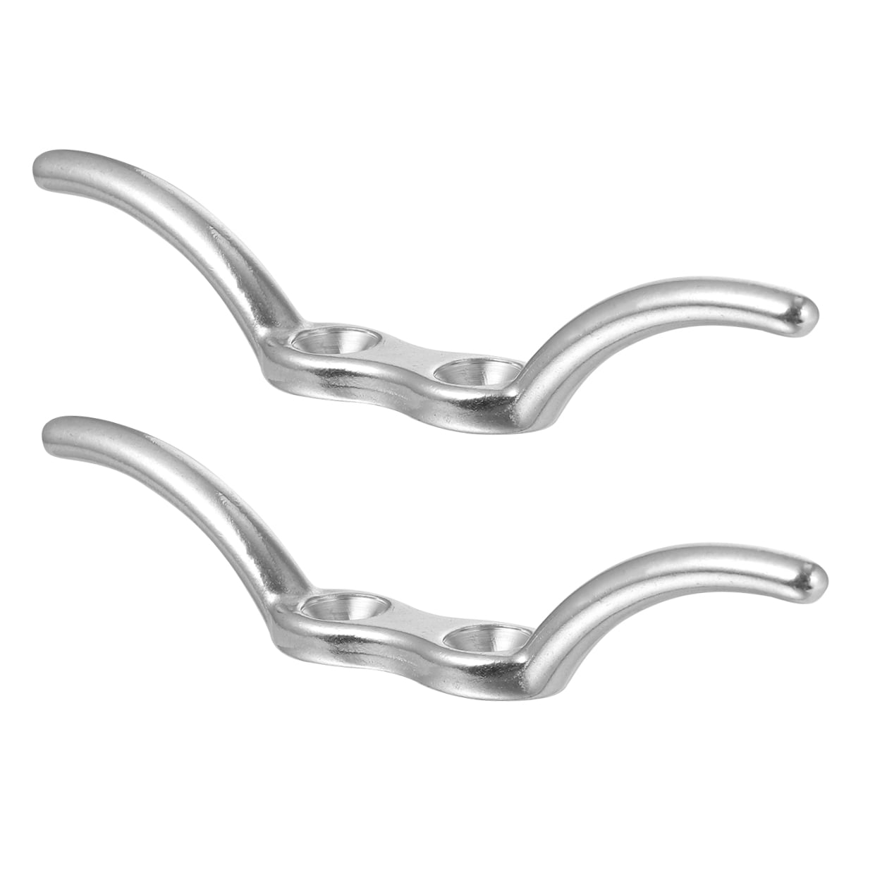 SWETRACE 2Pcs Silver Cleat for Boat Accessories Marine Latches 11Cm 4 Inches Stainless Steel