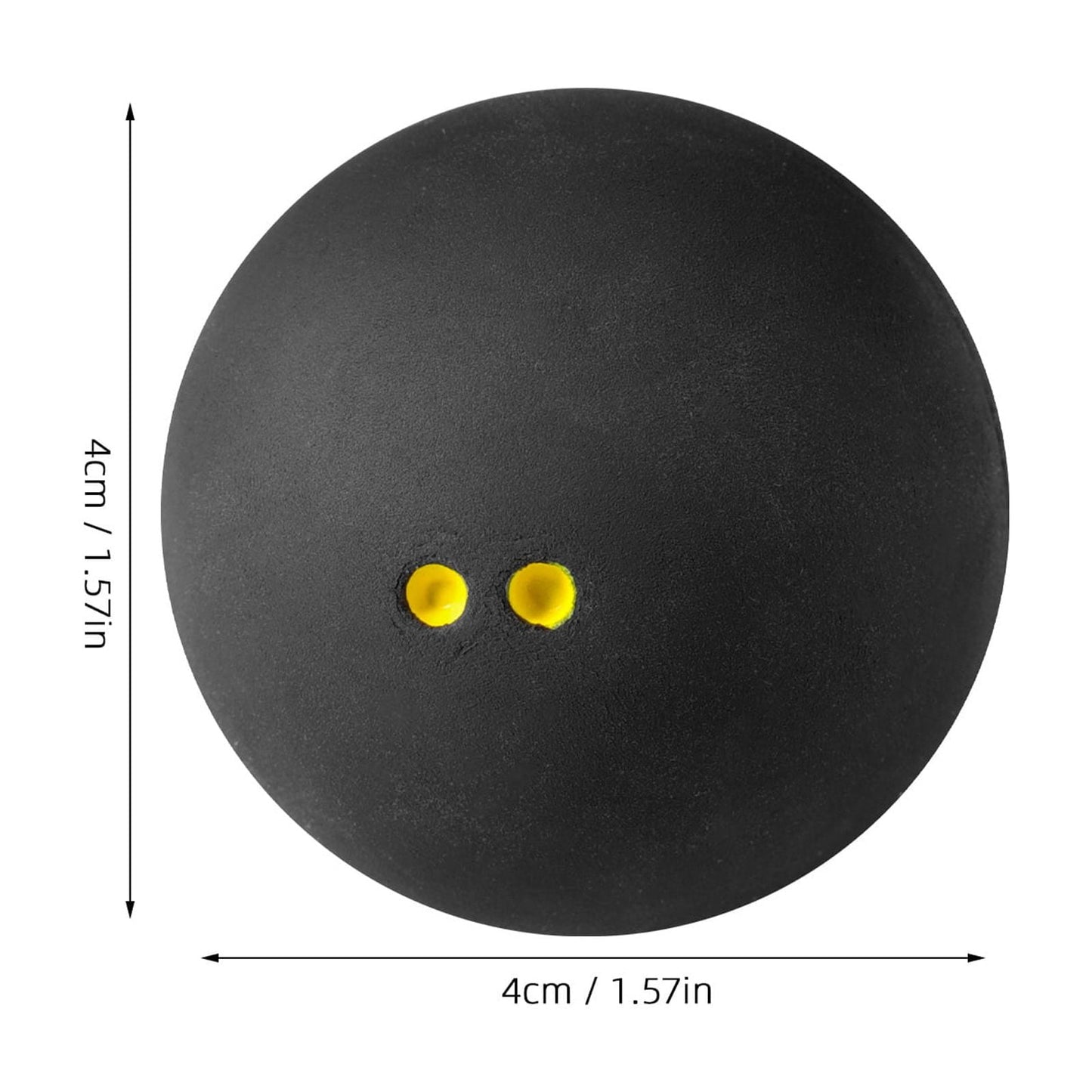 SWETRACE Small Squash Ball Black Rubber 1Set 1.6In