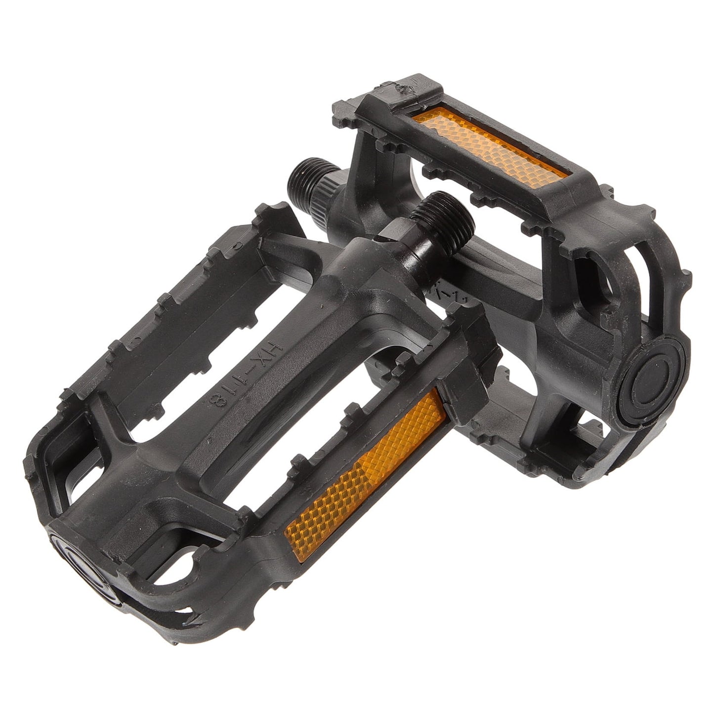 SWETRACE 2Pcs Flat Bike Pedals Carbon Steel Replacement for Road and Mountain Bikes Black