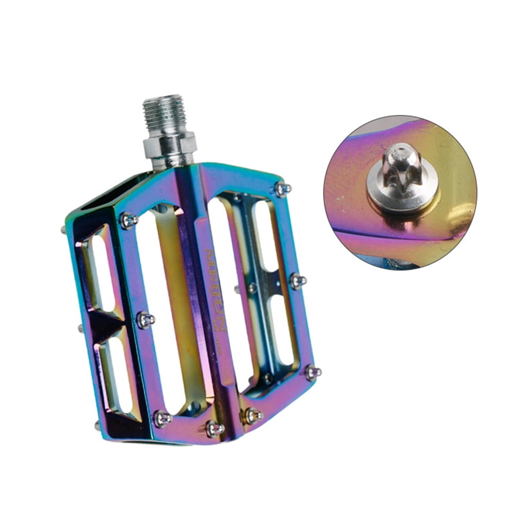 SWETRACE Colorful Aluminum Alloy Foot Pedals for Cyclists 1 Pair 4.5*3.6*0.8in