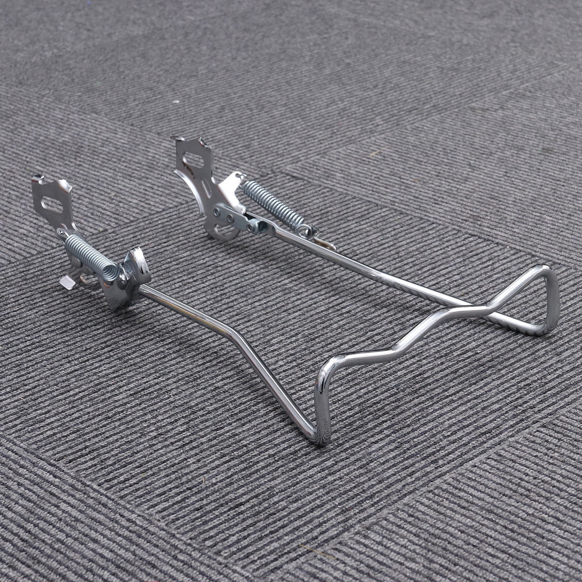 SWETRACE 1Set Iron Bike Bracke for Bikes with Rear Kickstand 38 x 25 x 0.4in Silver