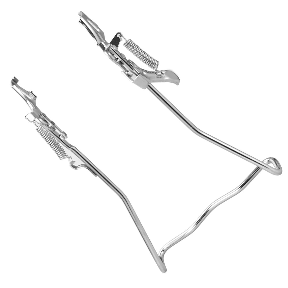 SWETRACE 1Set Iron Bike Bracke for Bikes with Rear Kickstand 38 x 25 x 0.4in Silver