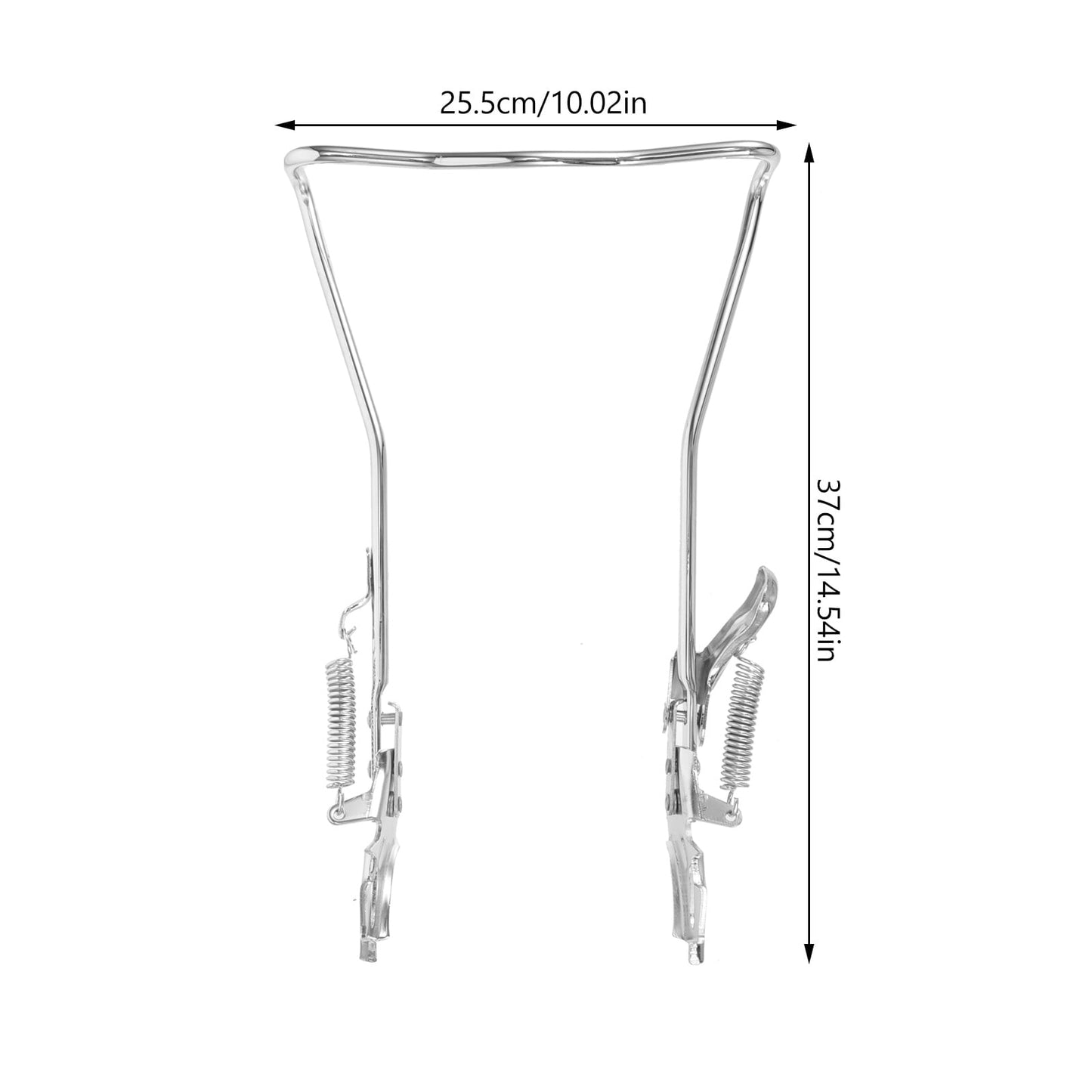 SWETRACE 1Set Steel Silver Double Legged Bike Kickstand for Stable Support Non Slip Feet Quick Adjustment 14.6x10x0.4in