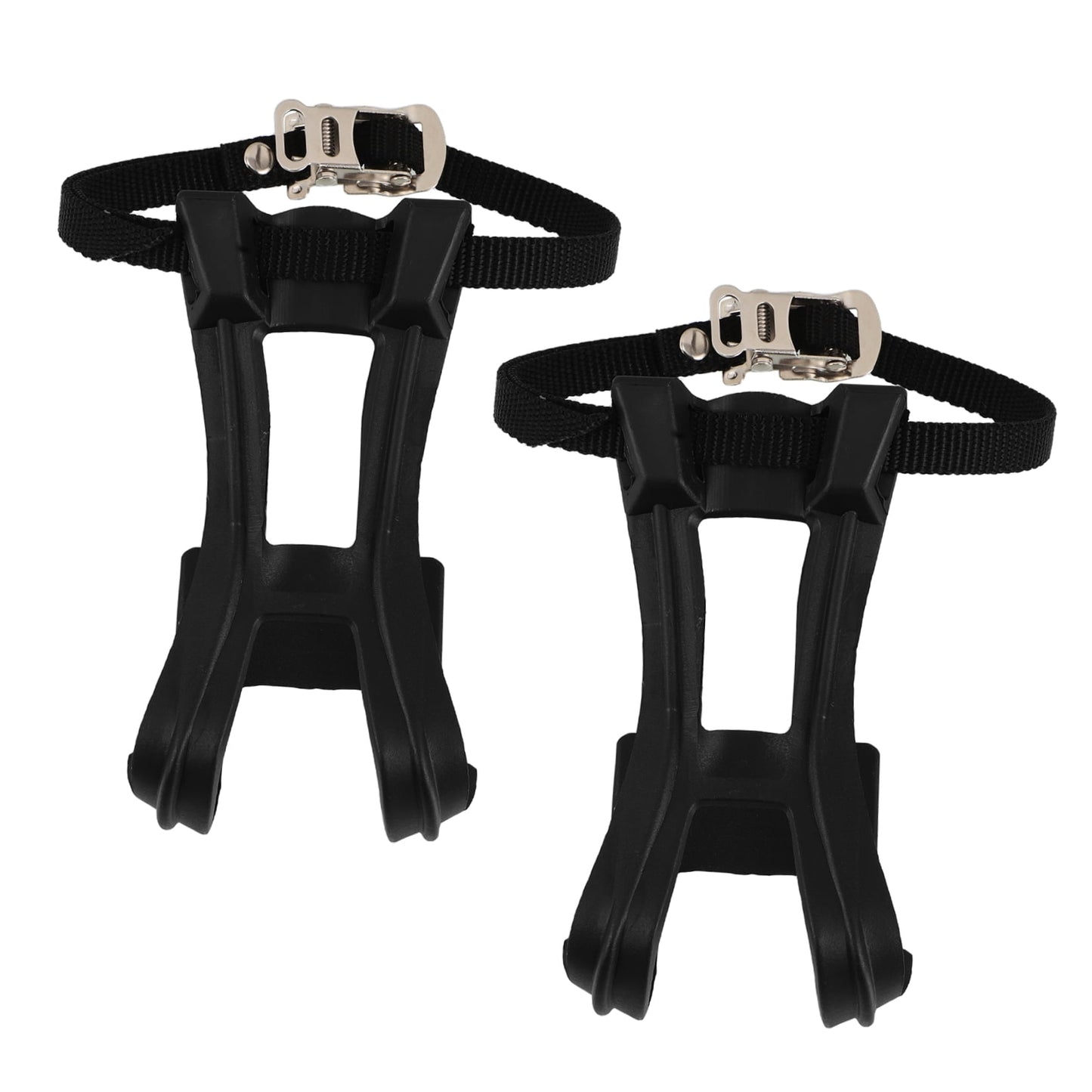 SWETRACE 2Pcs Bike Pedal Toe Cages And Straps Black for Secure Installation