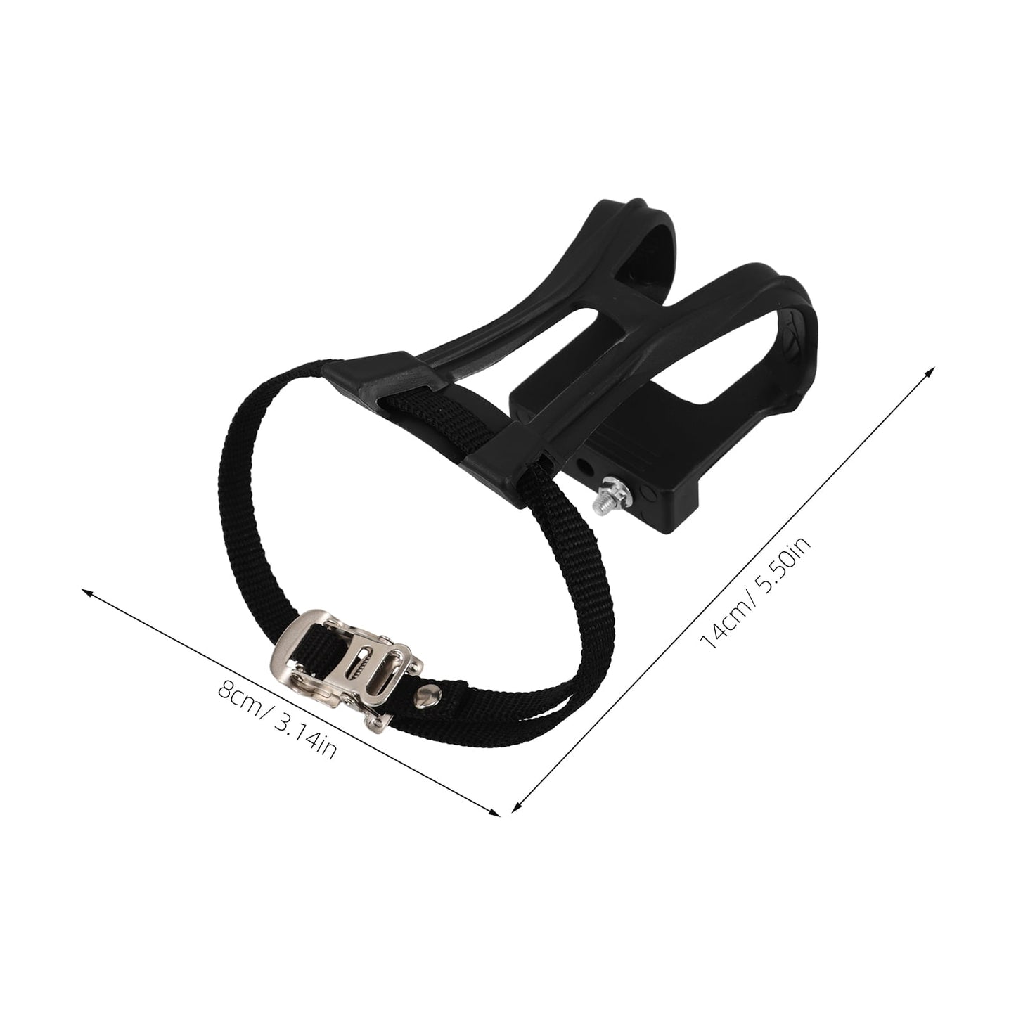 SWETRACE 2Pcs Bike Pedal Toe Cages And Straps Black for Secure Installation