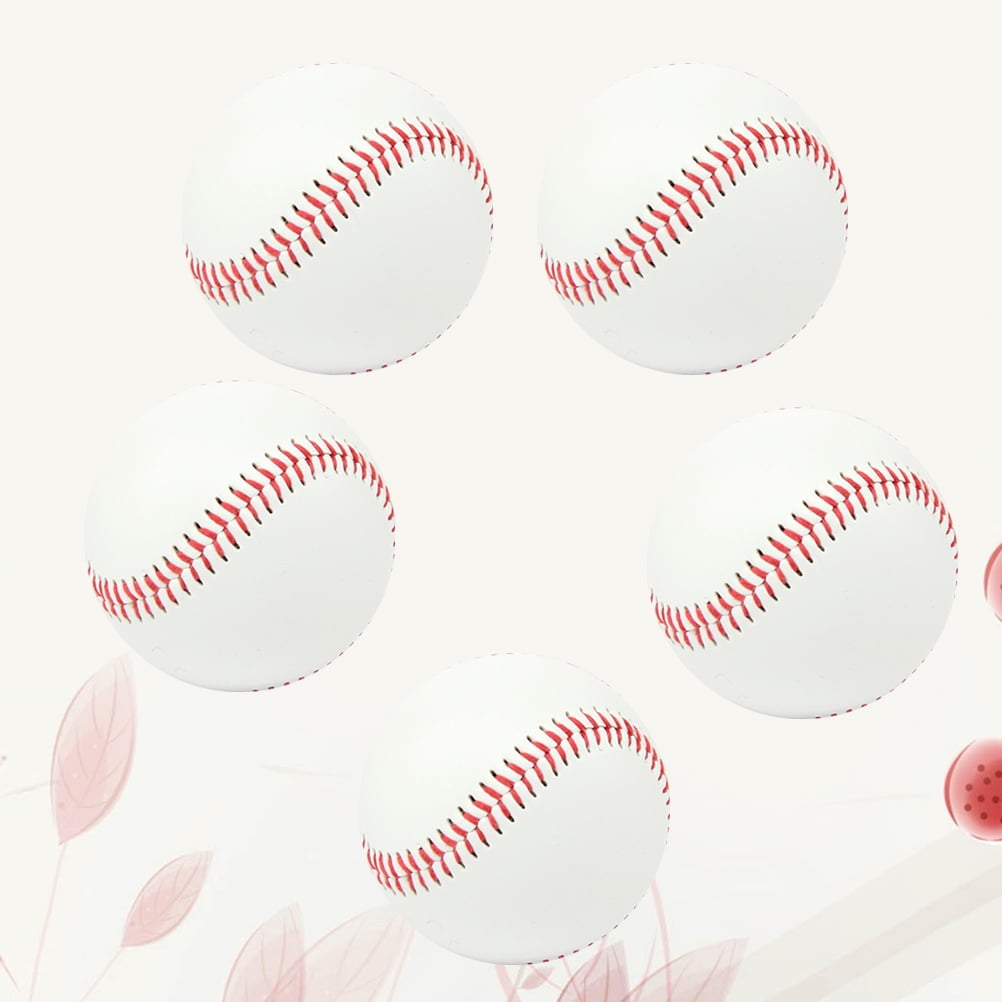 SWETRACE Exercise Baseball Training Balls Rubber 5 Pcs Indoor and Outdoor Practice