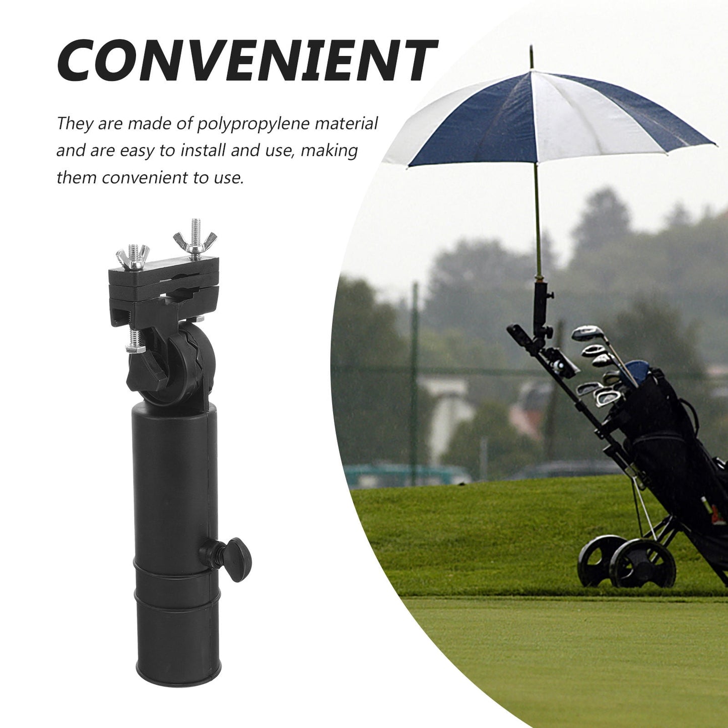 SWETRACE Humanized Design Golf Umbrella Holder Black Plastic 1Pack