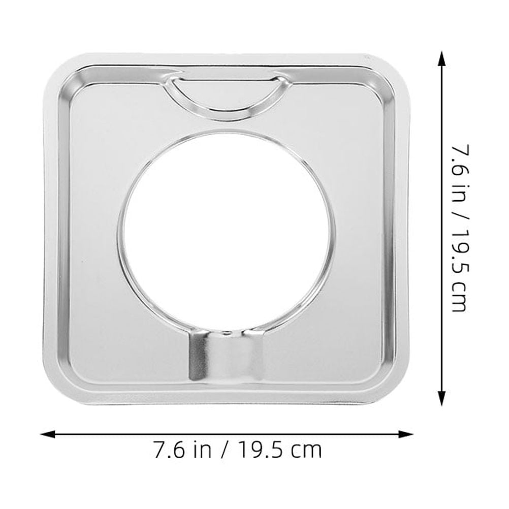 SWETRACE Heavy Duty Square Gas Range Pans 2Pcs Stainless Steel Drip Catching for Cookers
