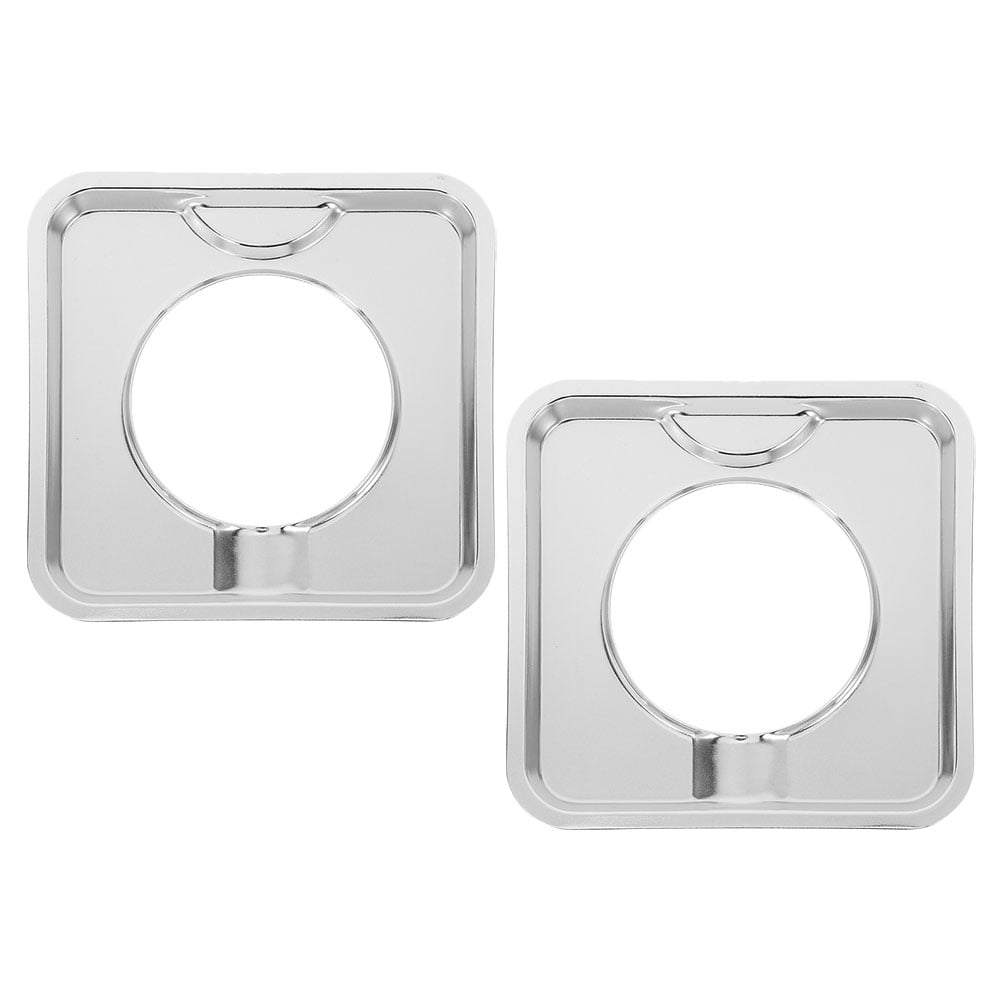 SWETRACE Heavy Duty Square Gas Range Pans 2Pcs Stainless Steel Drip Catching for Cookers
