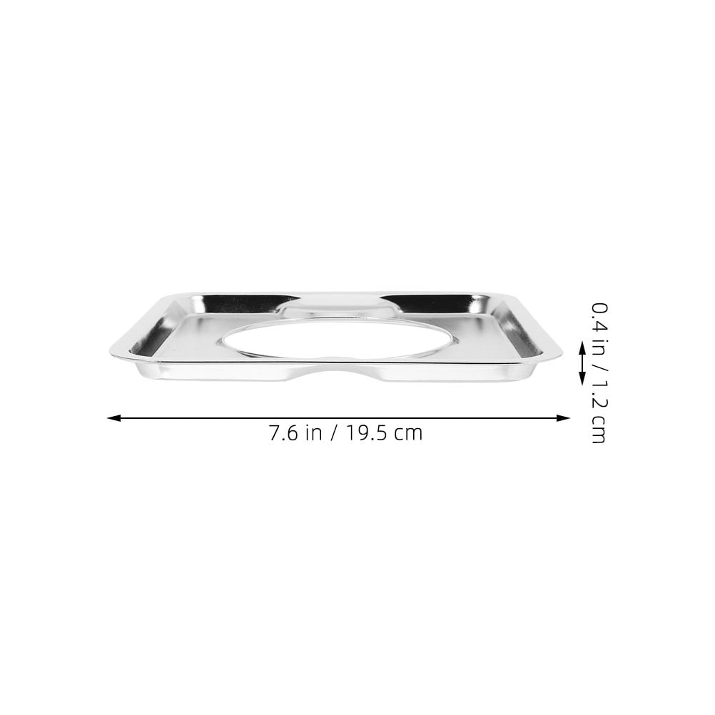 SWETRACE Heavy Duty Square Gas Range Pans 2Pcs Stainless Steel Drip Catching for Cookers