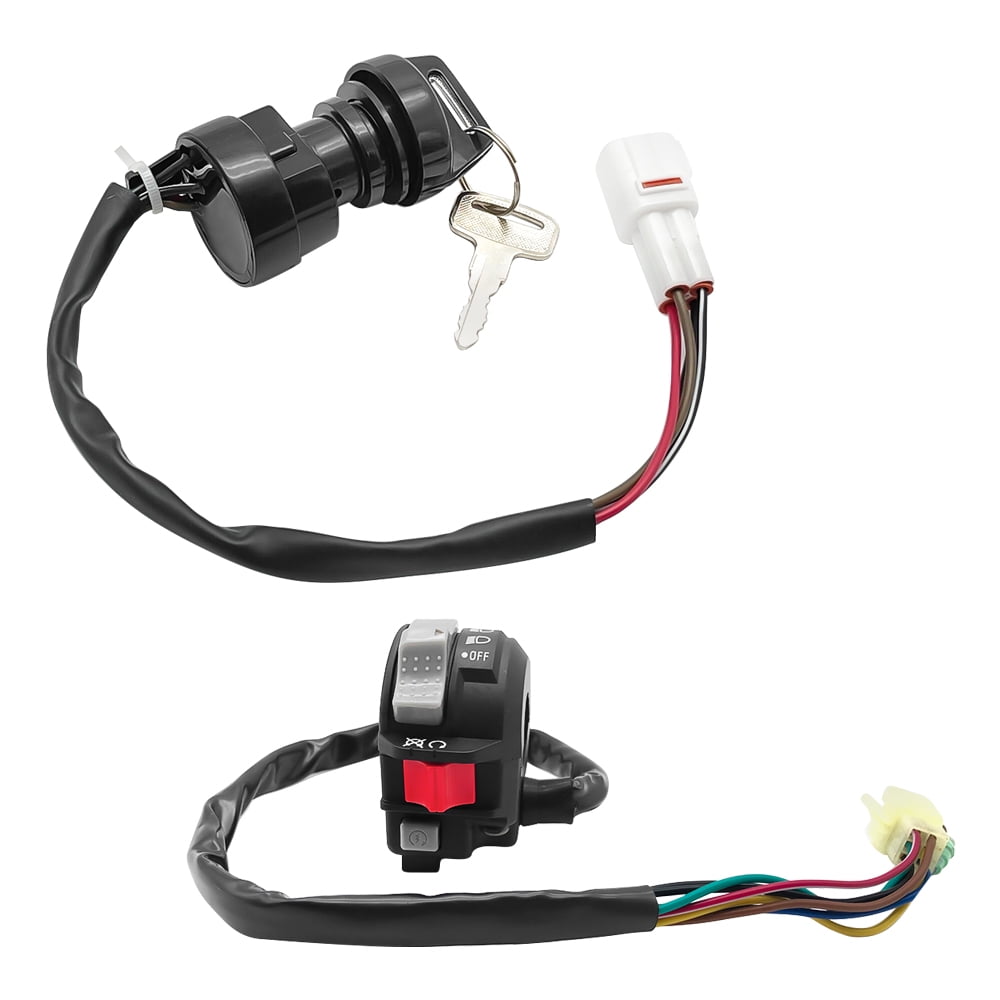M MATI Start Stop Headlight Switch & Ignition Key Switch for Yamaha Warrior Grizzly Big Bear Wolverine Kodiak MOTO-4