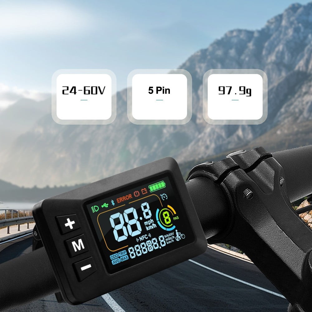 E-Bike Display 24V 36V 48V 60V Lcd Display With 5 Pin Waterproof Interface Cable Fangkenuo