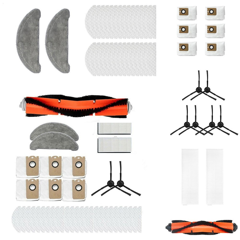 Side Roller Brush Filters Mop Cloth Dust Bags For Imou L11 Vacuum Cleaner Parts Robot Sweeper Replacement Spare Part 2 Filters Laisenwei 2 Filters