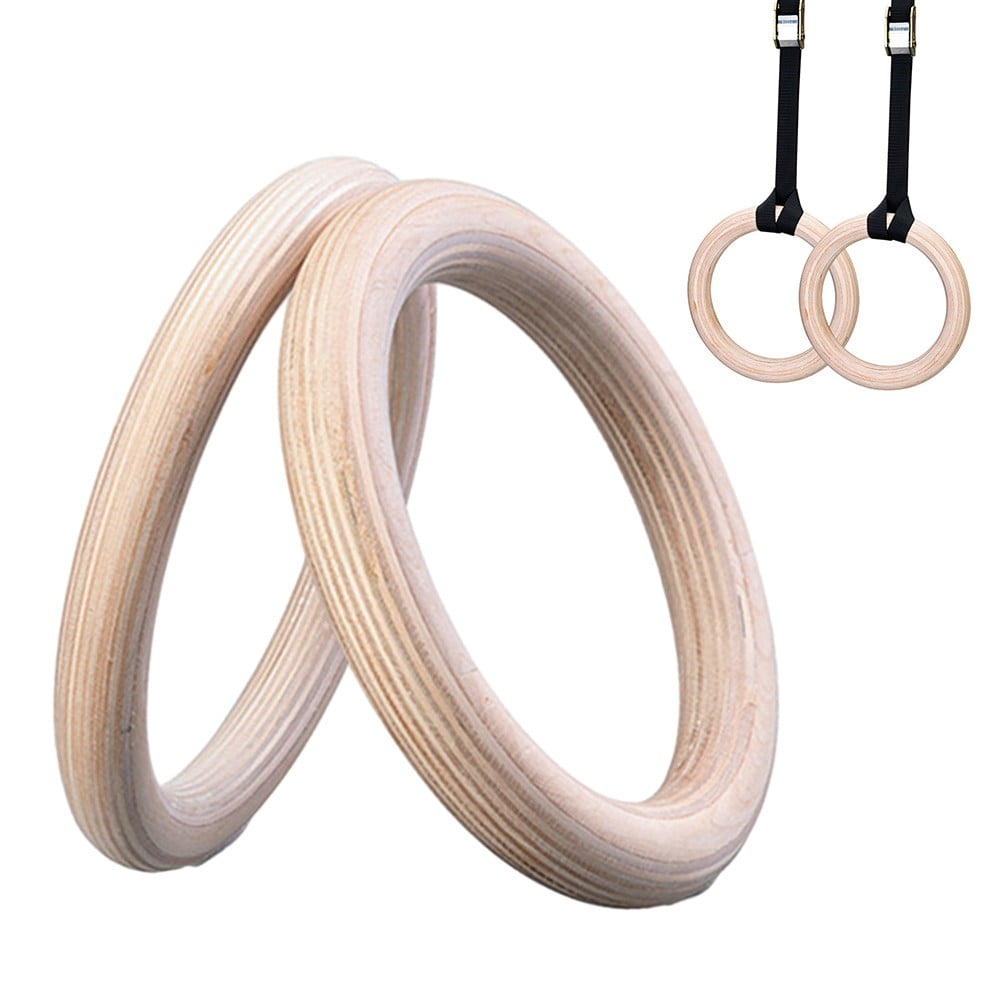 Wooden Gymnastics Rings Perfect For Strength And Conditioning Training 25Mm 19Cm
