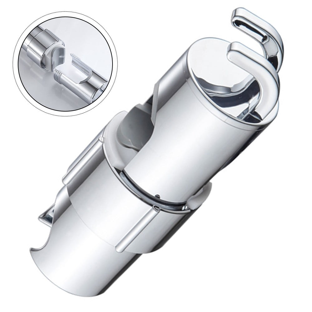 Adjustable Shower Head Holder With 2 Hooks Rotatable Handheld Shower Head Bracket For 16-27Mm Slide Rod Bathroom Accessories \ufeff Smile Home