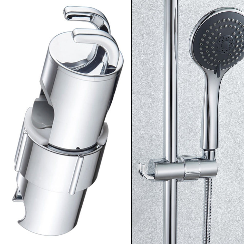 Adjustable Shower Head Holder With 2 Hooks Rotatable Handheld Shower Head Bracket For 16-27Mm Slide Rod Bathroom Accessories \ufeff Smile Home