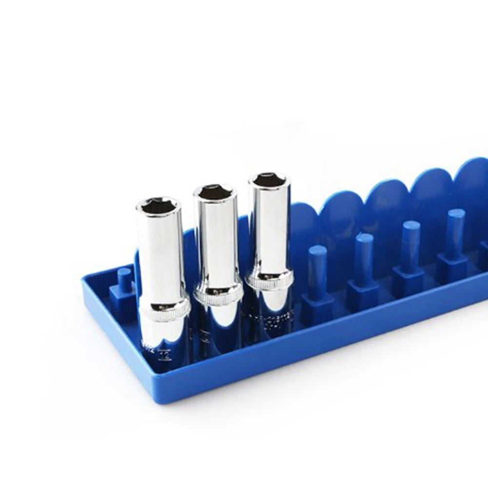 Practical Socket Storage Organizer Tool Organizer Wrench 3/8 Inch Sleeve Bracket Metric Socket Tray Rack Holder Smile Home