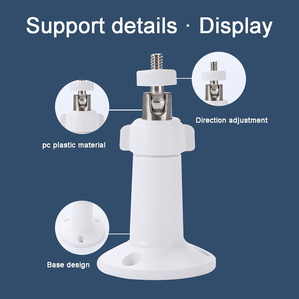 360° Rotating Universal Monitoring Bracket Indoor Outdoor Universal Camera Base Outdoor Camera Base Monitoring Accessories Black Smile Home Black