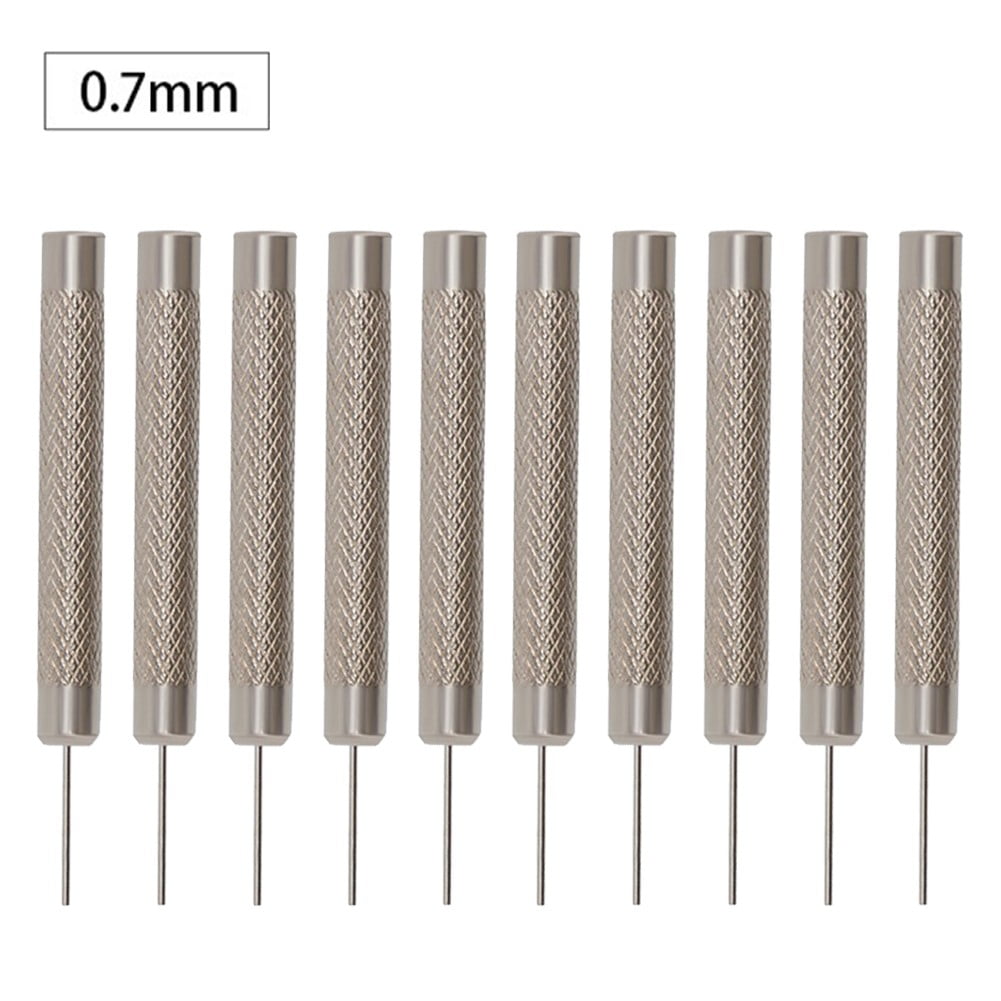 Watch Strap Pin Pin Punch Link Punch Pin Stick- Watch Repair Tool 0.7-1.0Mm 10Pcs Bar Hammer Punch Thimble Durables 0.9Mm Smile Home 0.7 mm