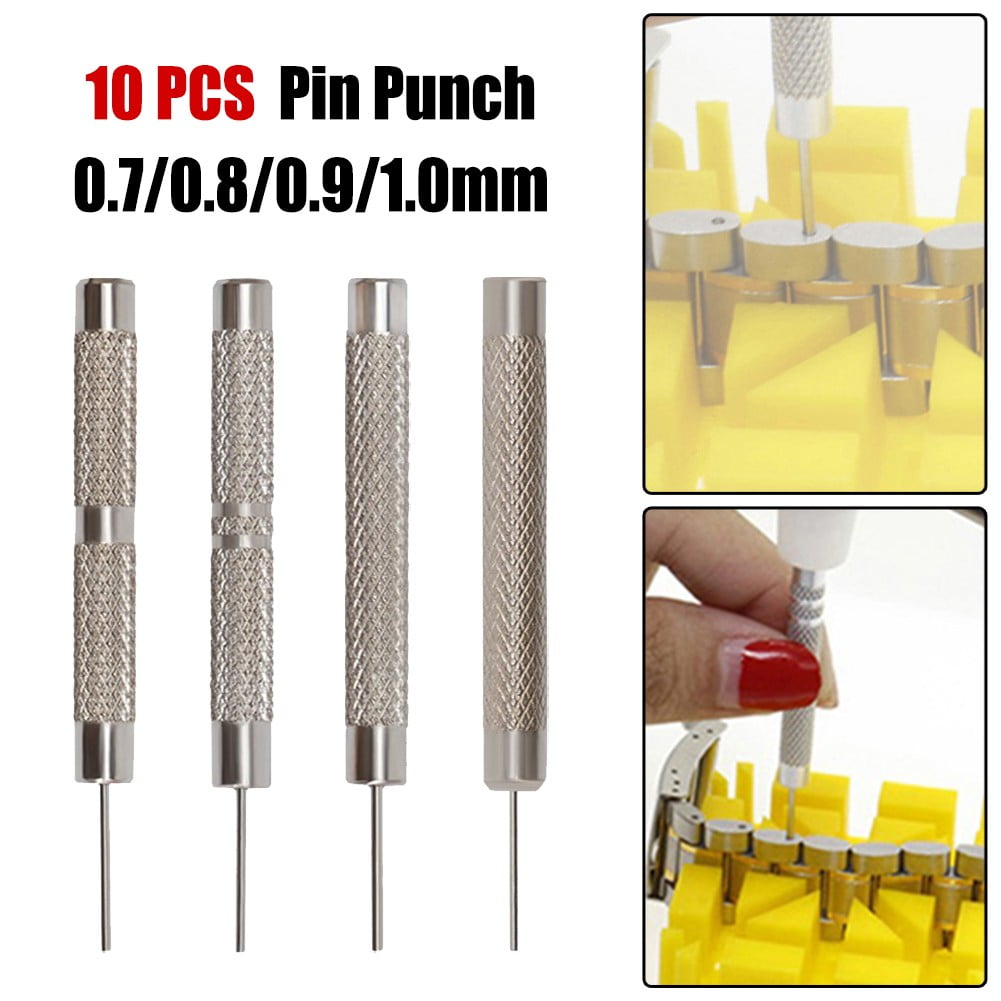 Watch Strap Pin Pin Punch Link Punch Pin Stick- Watch Repair Tool 0.7-1.0Mm 10Pcs Bar Hammer Punch Thimble Durables 0.9Mm Smile Home 0.9 mm