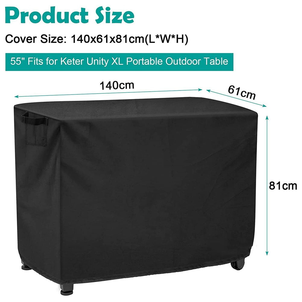 Waterproof Outdoor Prep Movable Dining Cart Pizza Oven Patio Grill Table Cover 104*61*81Cm Smile Home 140*61*81Cm