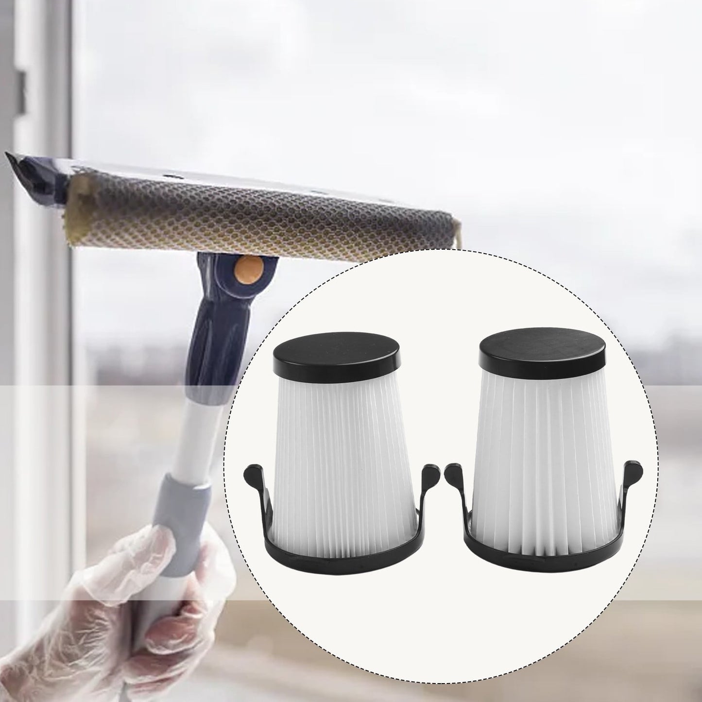 2Pcs Replacement Vacuum Filter For Milwaukee 49-90-1950 0850-20 Compact Vacuum Cleaner Parts