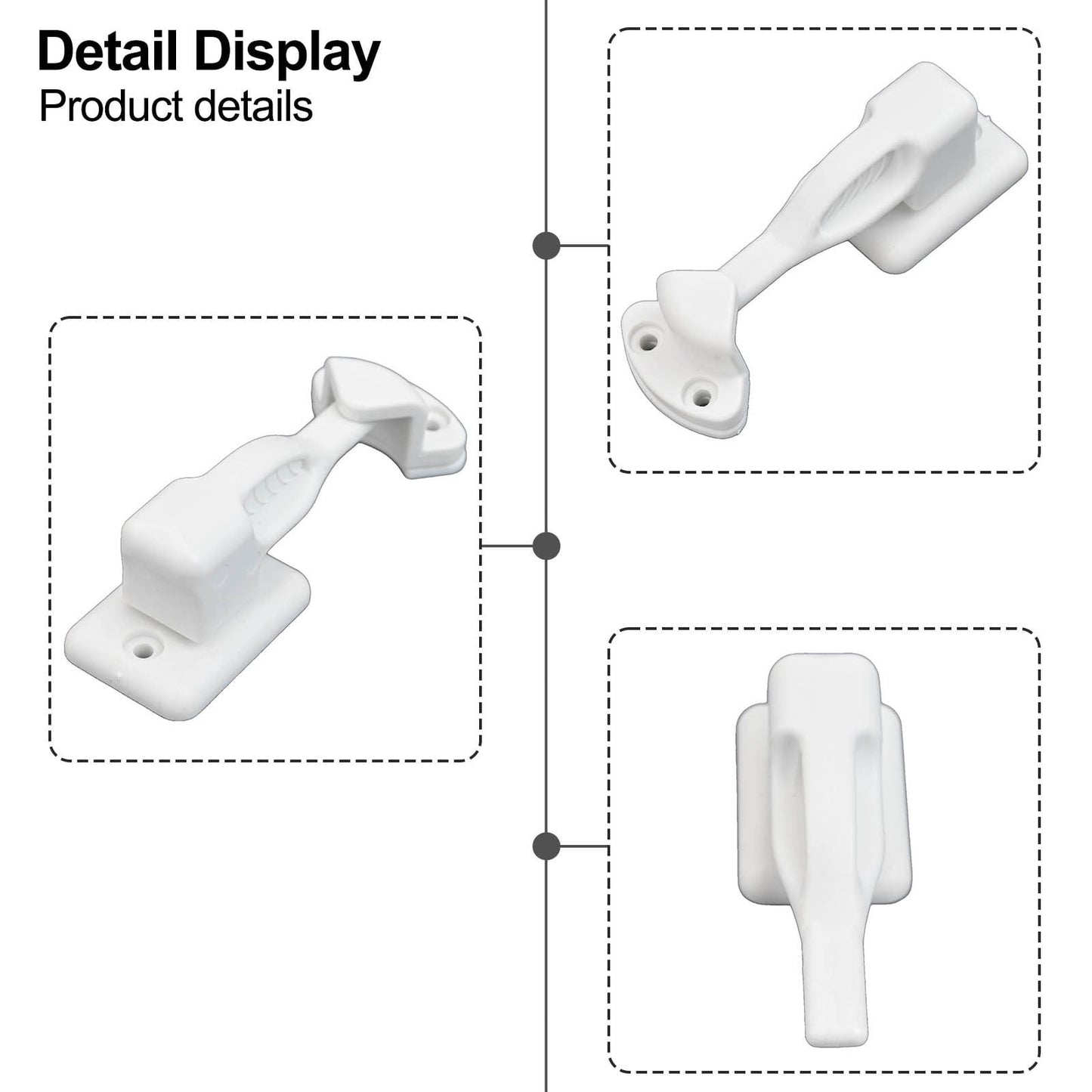 Nylon Rv Cabinet Latch Lock For Camper Trailer Boat Easy Install Secure Door Catch Holder White Black Travel Accessory Construction White