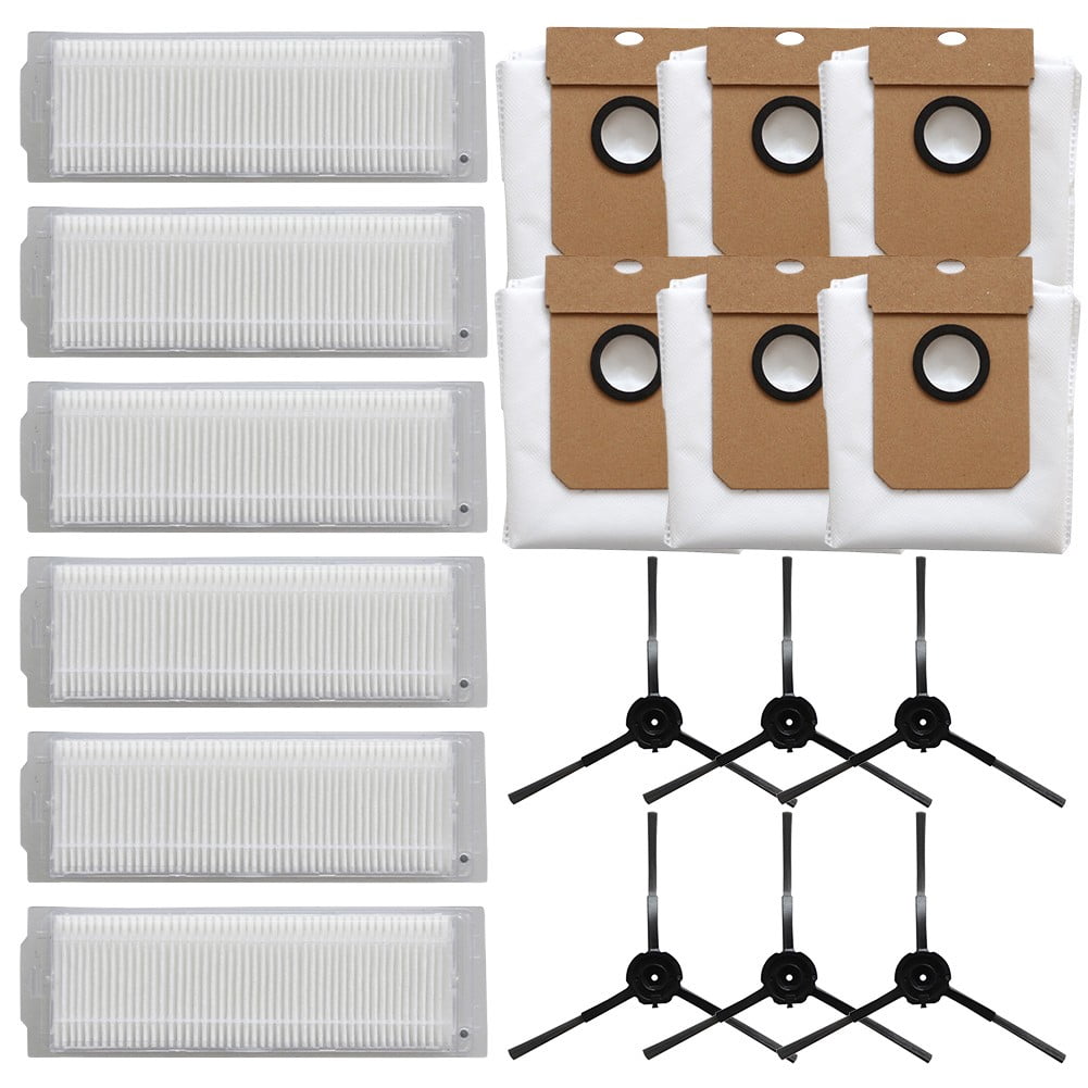Cecotec Conga 13090 Spin Revol Home Vacuum Filter Dust Bag Side Brush Replacement Kit With 6 Filters 6 Bags 6 Brushes For Efficient Cleaning