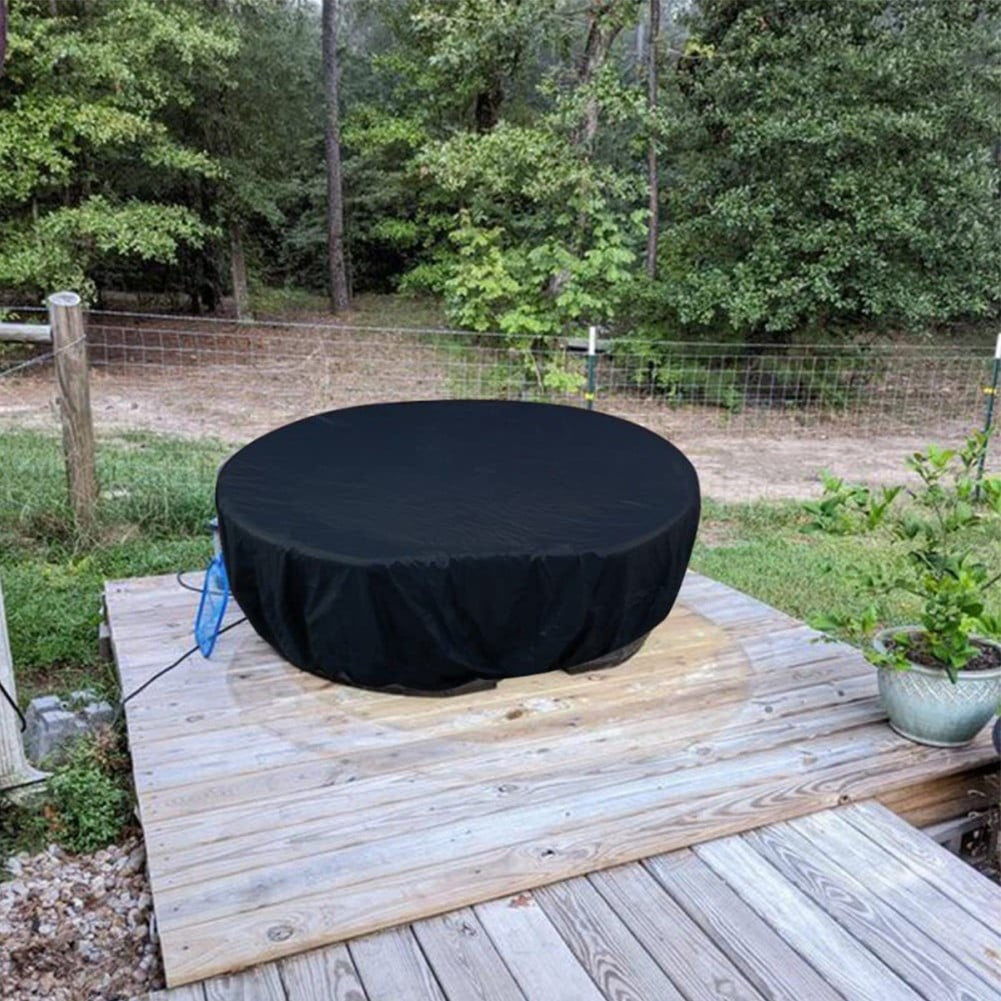 210D Oxford Fabric Stock Tank Cover Oval Ice Bath Cover Gallon Basin Waterproof Drawstring Pool Protector 50Gallon 300 gal