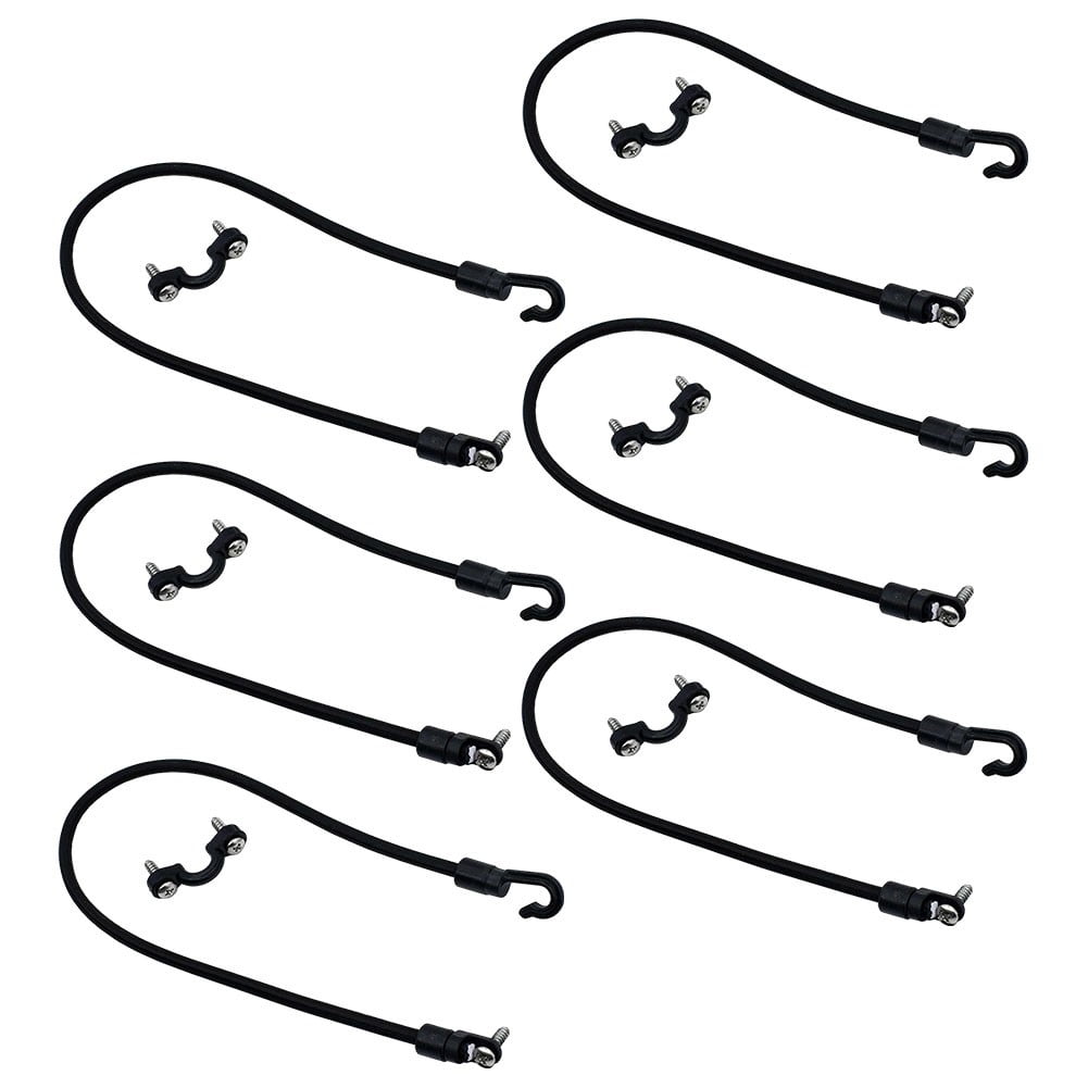 Fankenuo 6 Set 18 Inch Fishing Rod Straps for Boat Deck Fishing Rod Tie Down for Kayak 4#