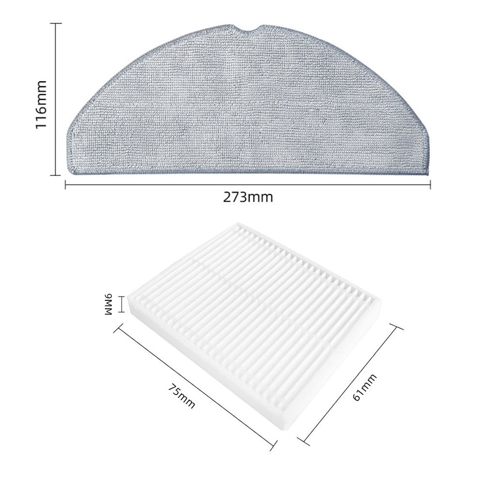 For Roborock For Q7 M5+ / For Q7 Tf+ Robot Vacuum Replacement Accessory Pack A