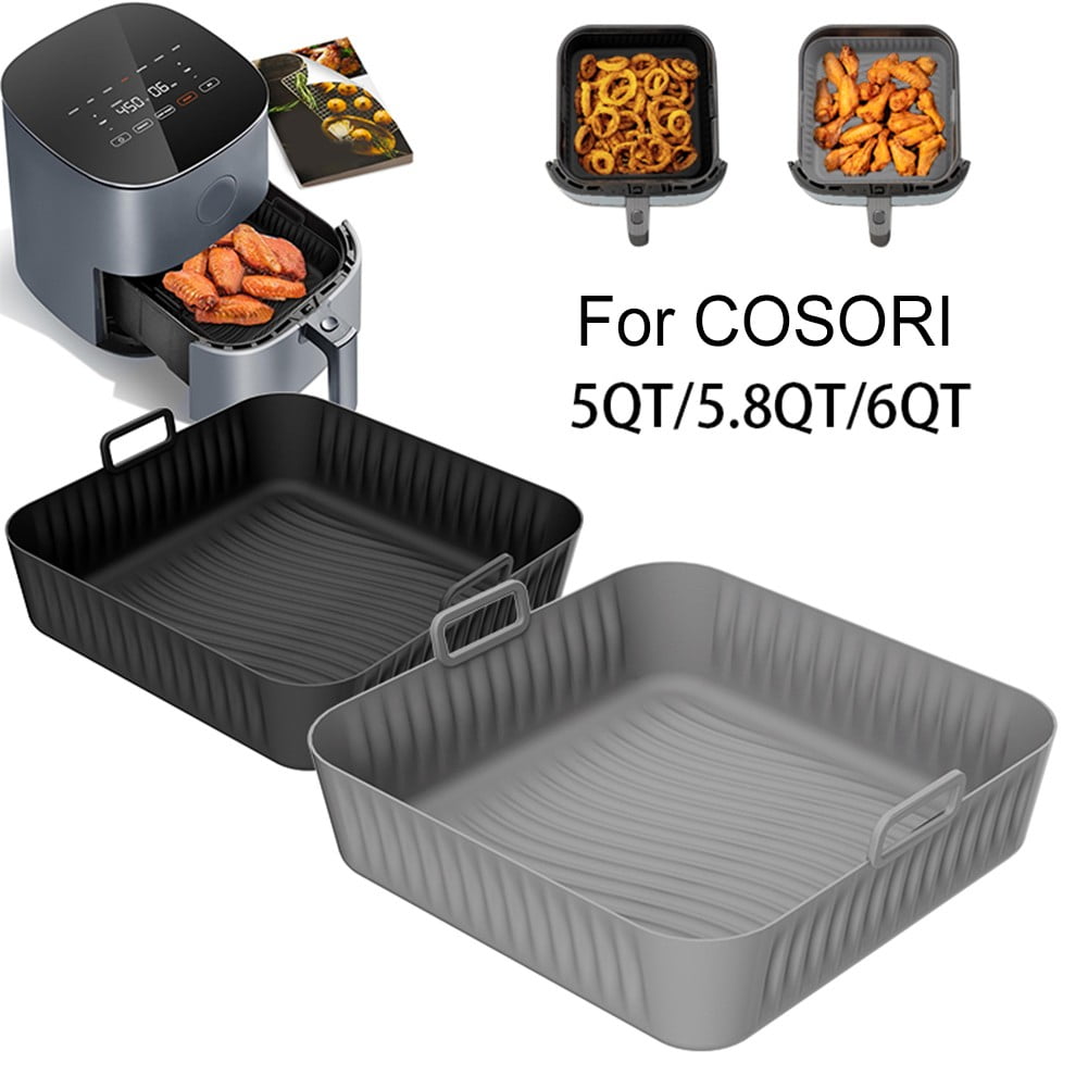 Easily Washable Silicone Liner Designed Specifically for Cosori Air Fryers gray