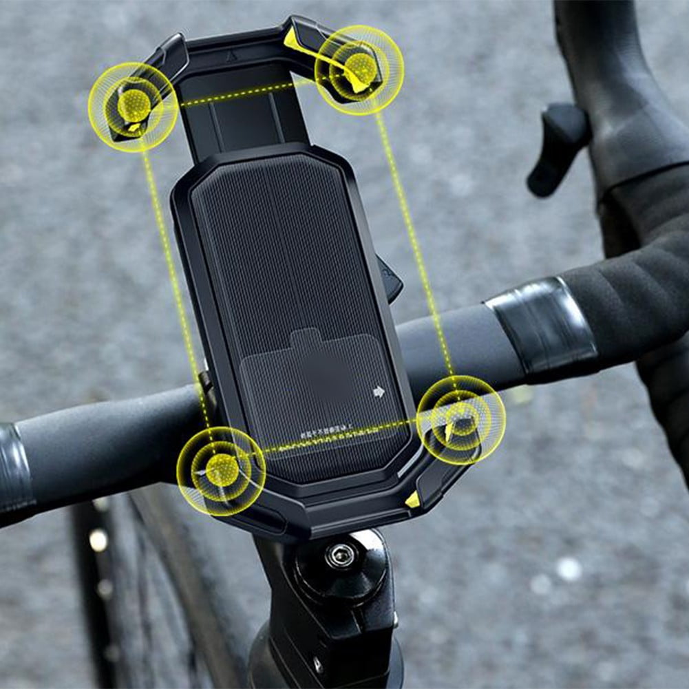 Adjustable Motorcycle Phone Holder With Silicone Protection For Secure Locking Light blue