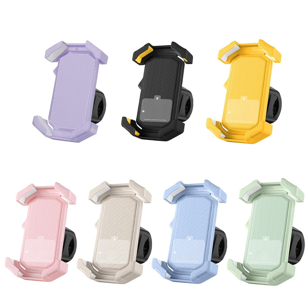 Adjustable Motorcycle Phone Holder With Silicone Protection For Secure Locking Pink