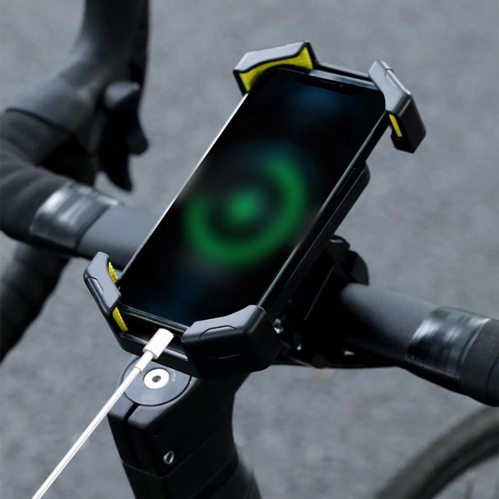Adjustable Motorcycle Phone Holder With Silicone Protection For Secure Locking Pink